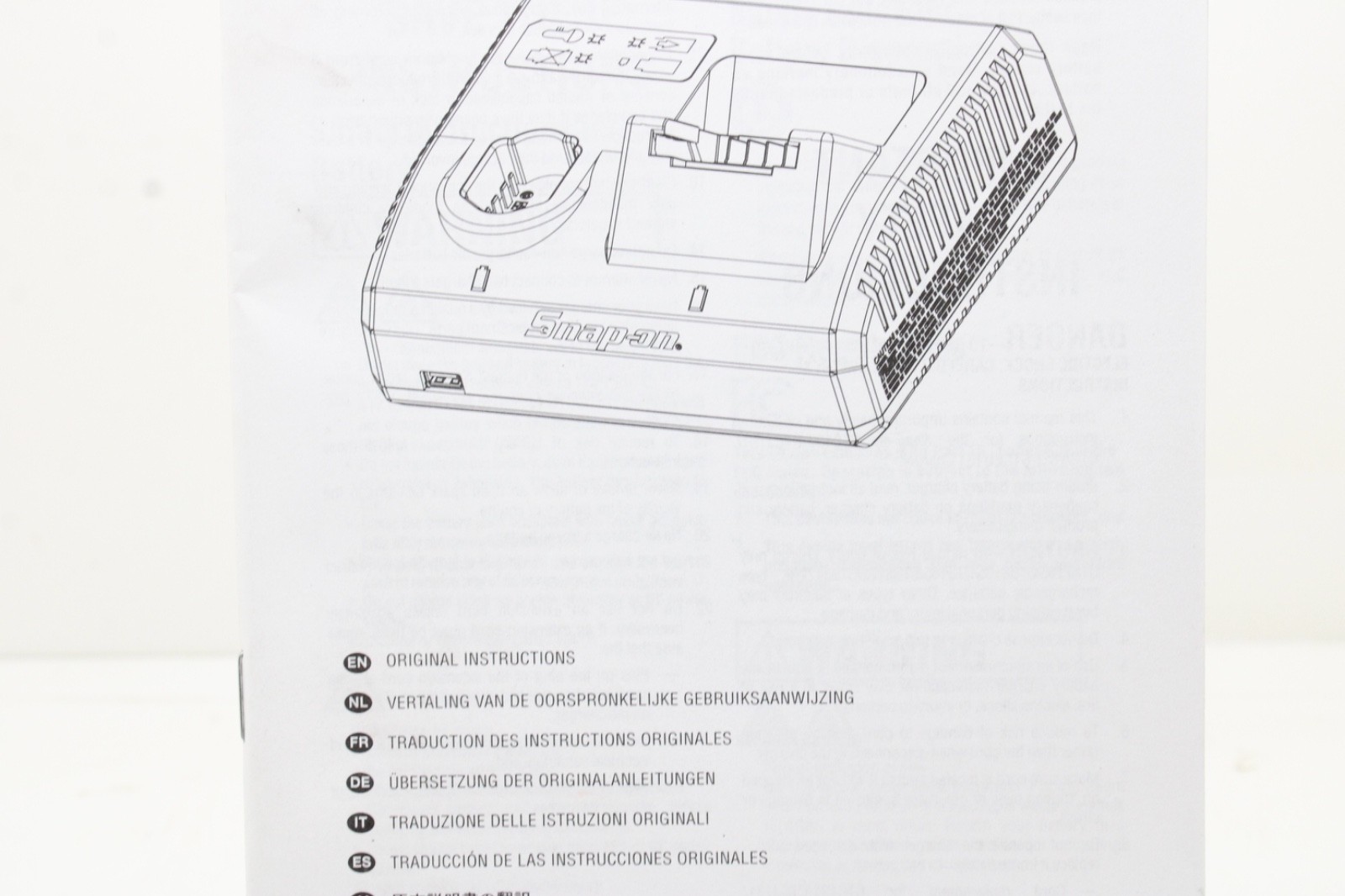 Snap-on ZCTC131CE Manual For CTC131 Series Battery Charger Original USA