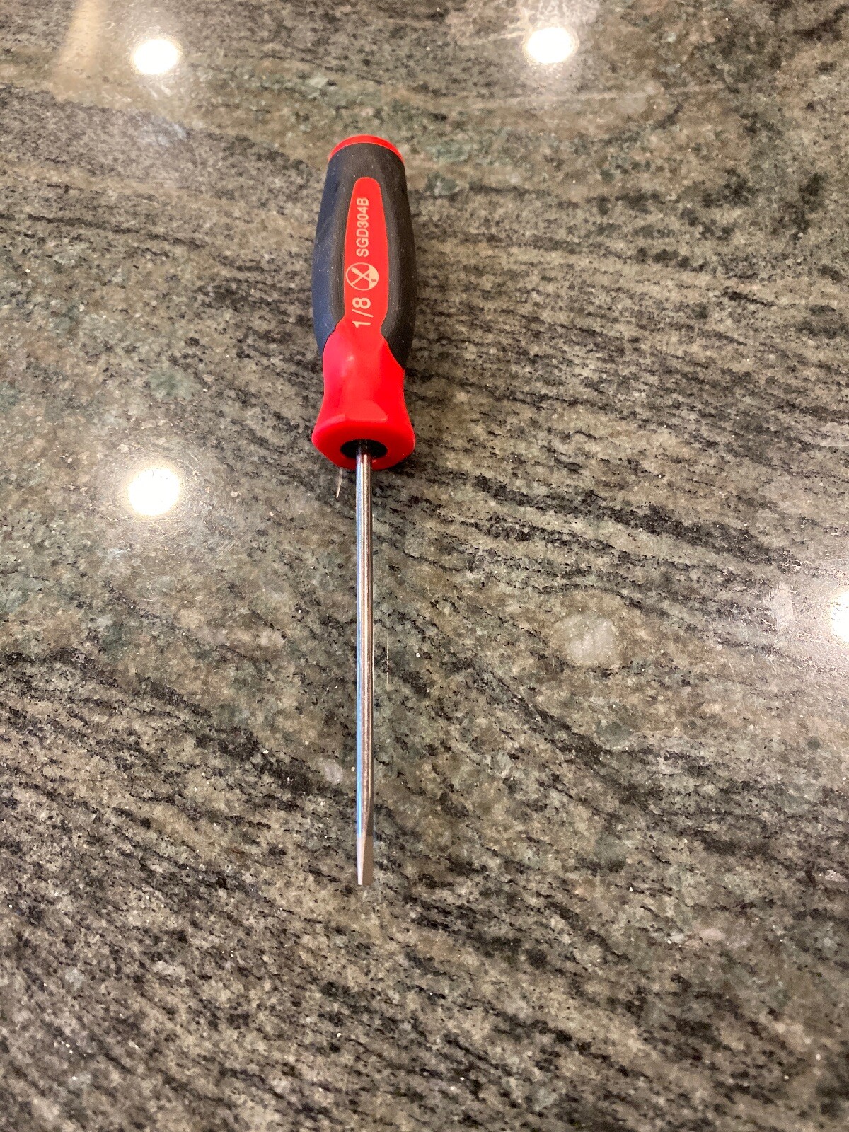 Snap On sgd304b flat tip soft grip mini tip screwdriver red