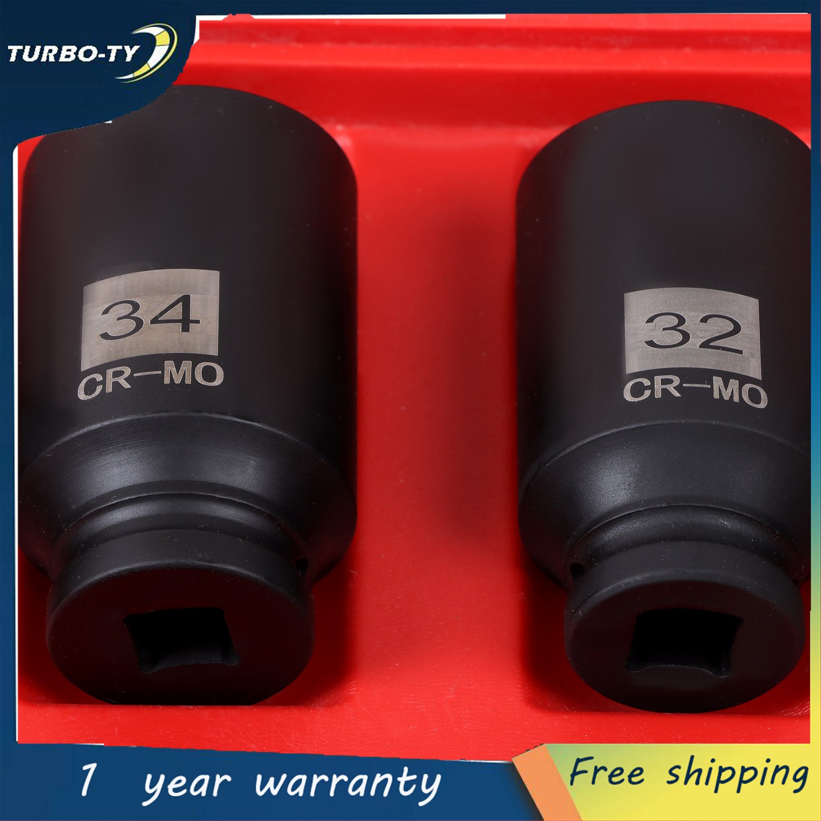NEW 4pcs 1/2 Drive Deep Spindle Axle Nut Socket Set 30mm 32mm 34mm 36mm 12Point