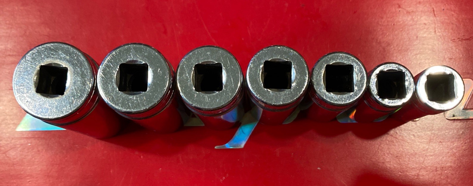 SNAP ON 7 SOCKETS 3/8″ DR SF141-SF281 Missing SF181 12 Point SAE Deep Socket Set