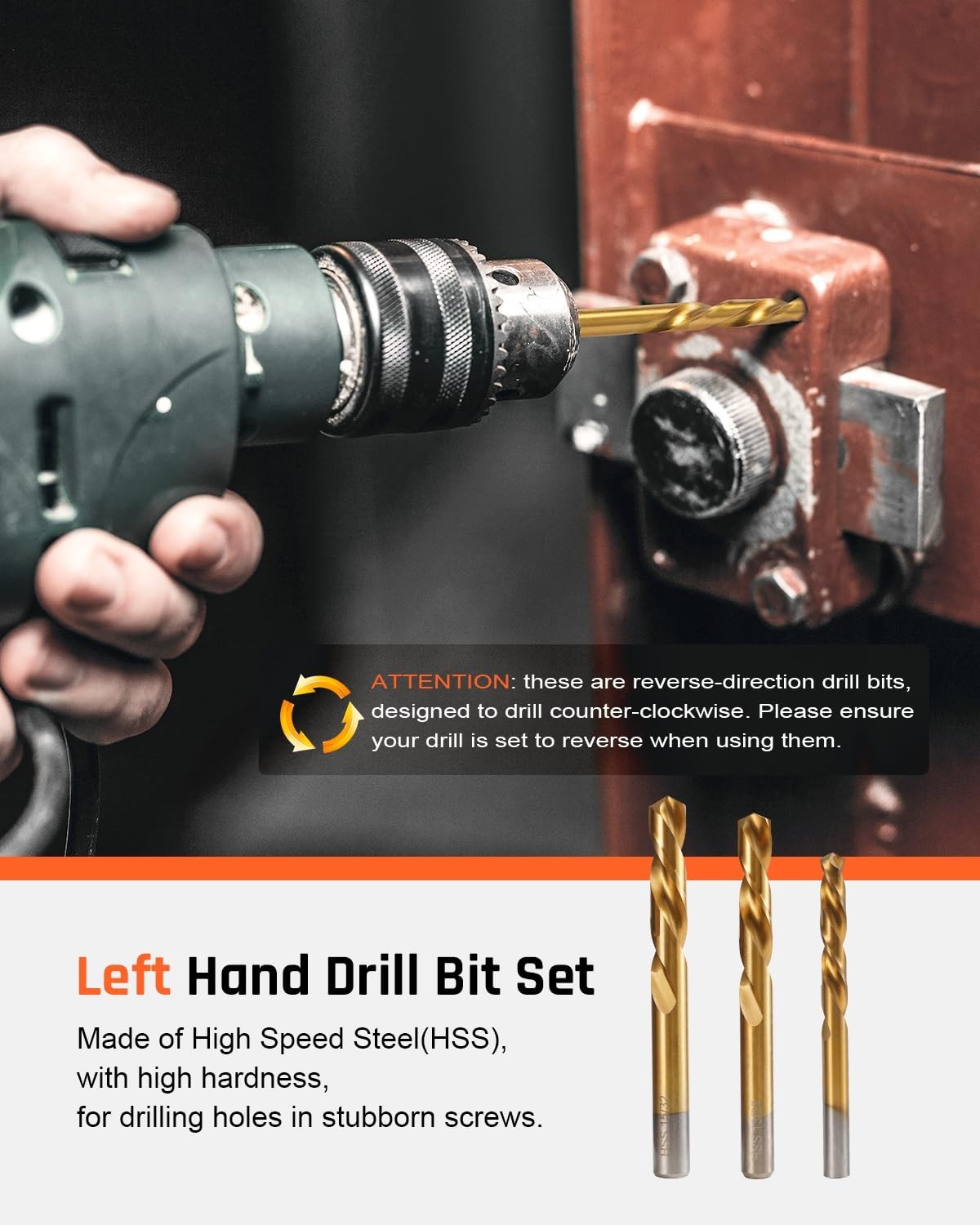 Bolt Extractor Kit, 39 Pieces Easy Out Screw Extractor Set, Left Hand Drill B…