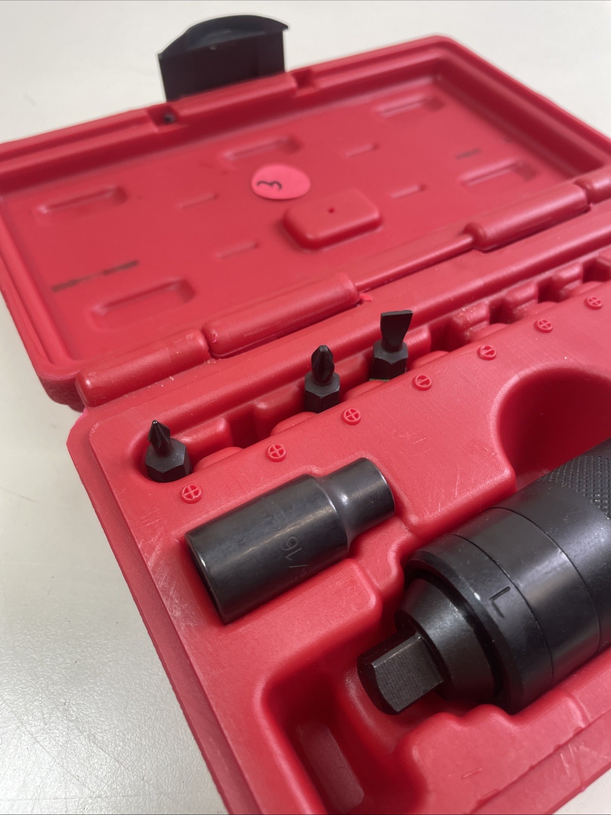 Mac Tools SID13BA 3/8″ Drive Impact Driver Kit * Missing Some Bits & 1/4” Socket