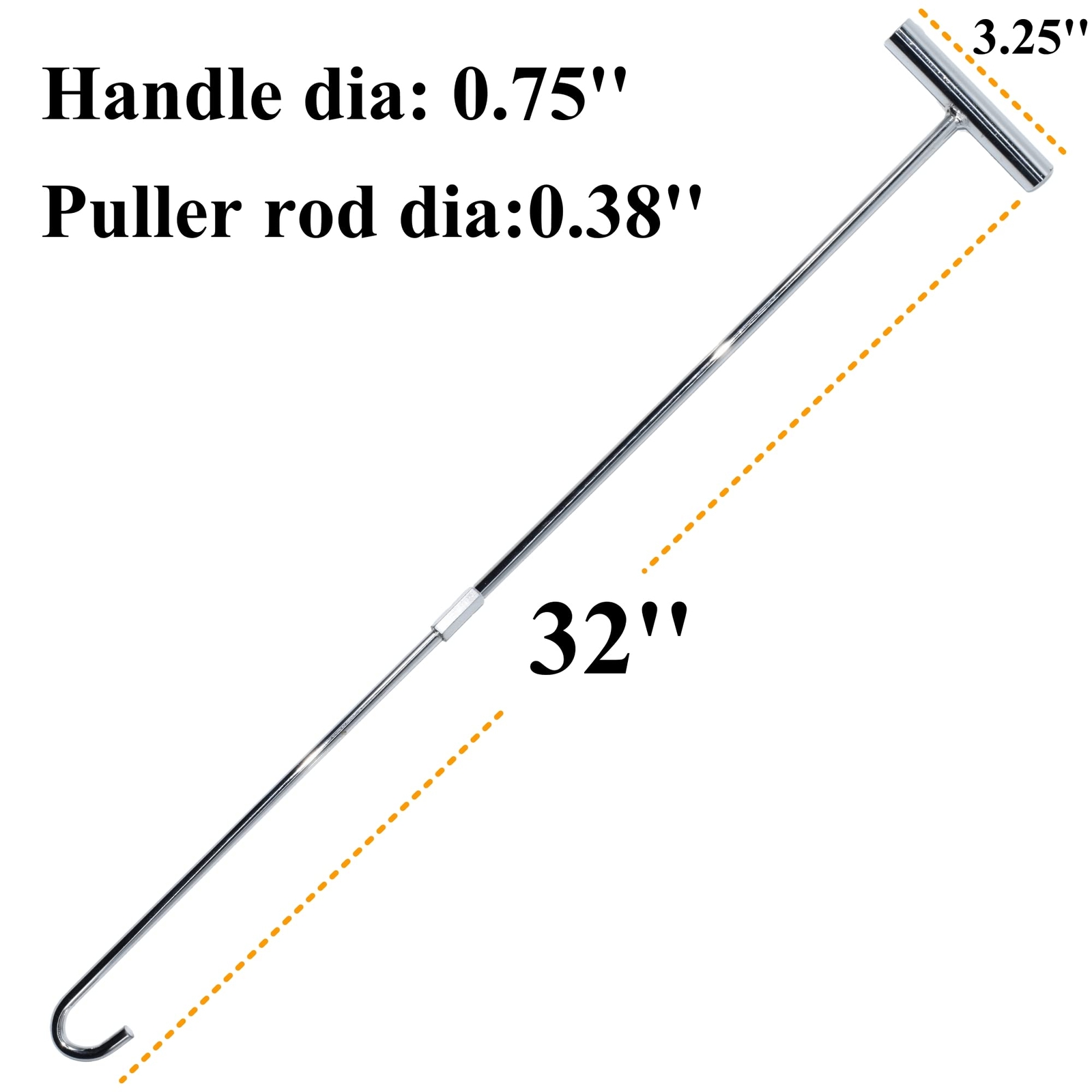 32 inches 5th Wheel pin Puller Hook Solid Steel Chrome Plated Wheel pin Pulle…