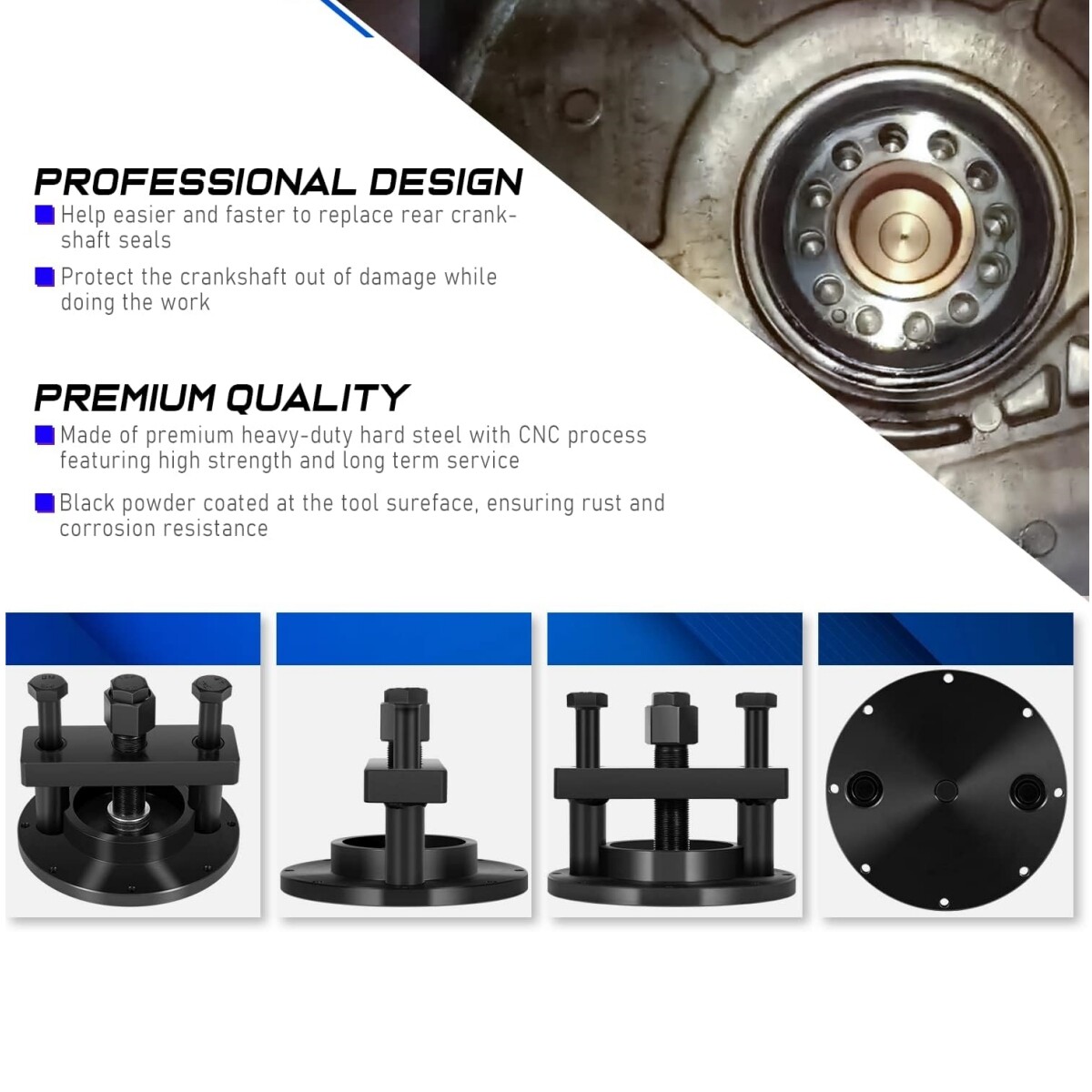Rear Crankshaft Oil Seal Remover Installer Tool Kit for Detroit DD13 15 16