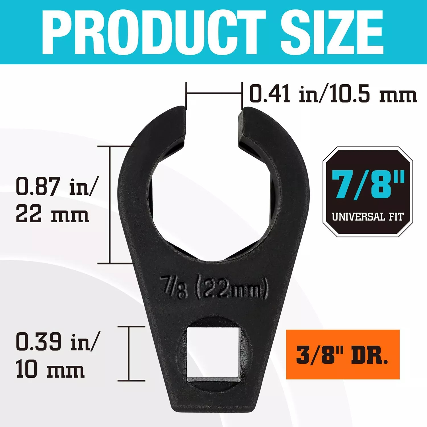 2*O2 Oxygen Sensor Socket Offset Wrench Remover Tool, 3/8-Inch Drive, 7/8-Inch