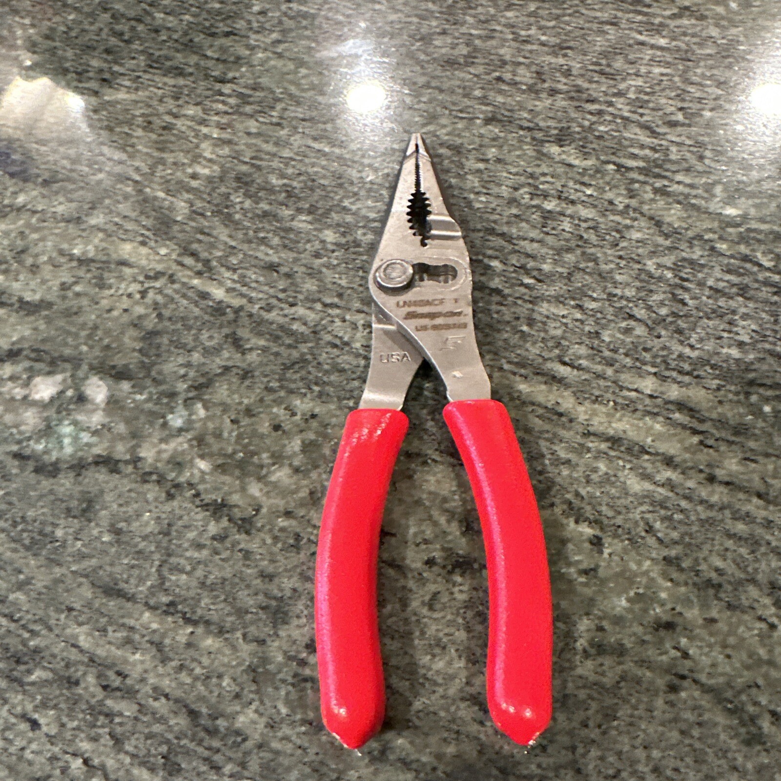 Snap On ln46acf 7” talon grip long nose slip joint pliers red