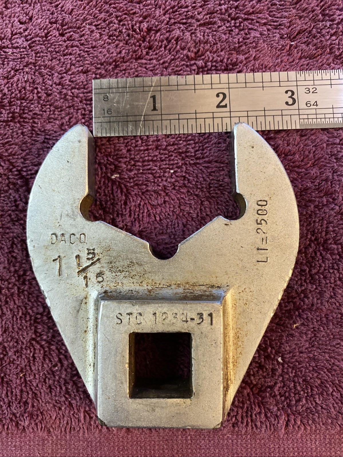 DACO 1-15/16″ Heavy Duty 3/4″Drive Crowfoot Flare Nut Wrench STC 1234-31 Vintage
