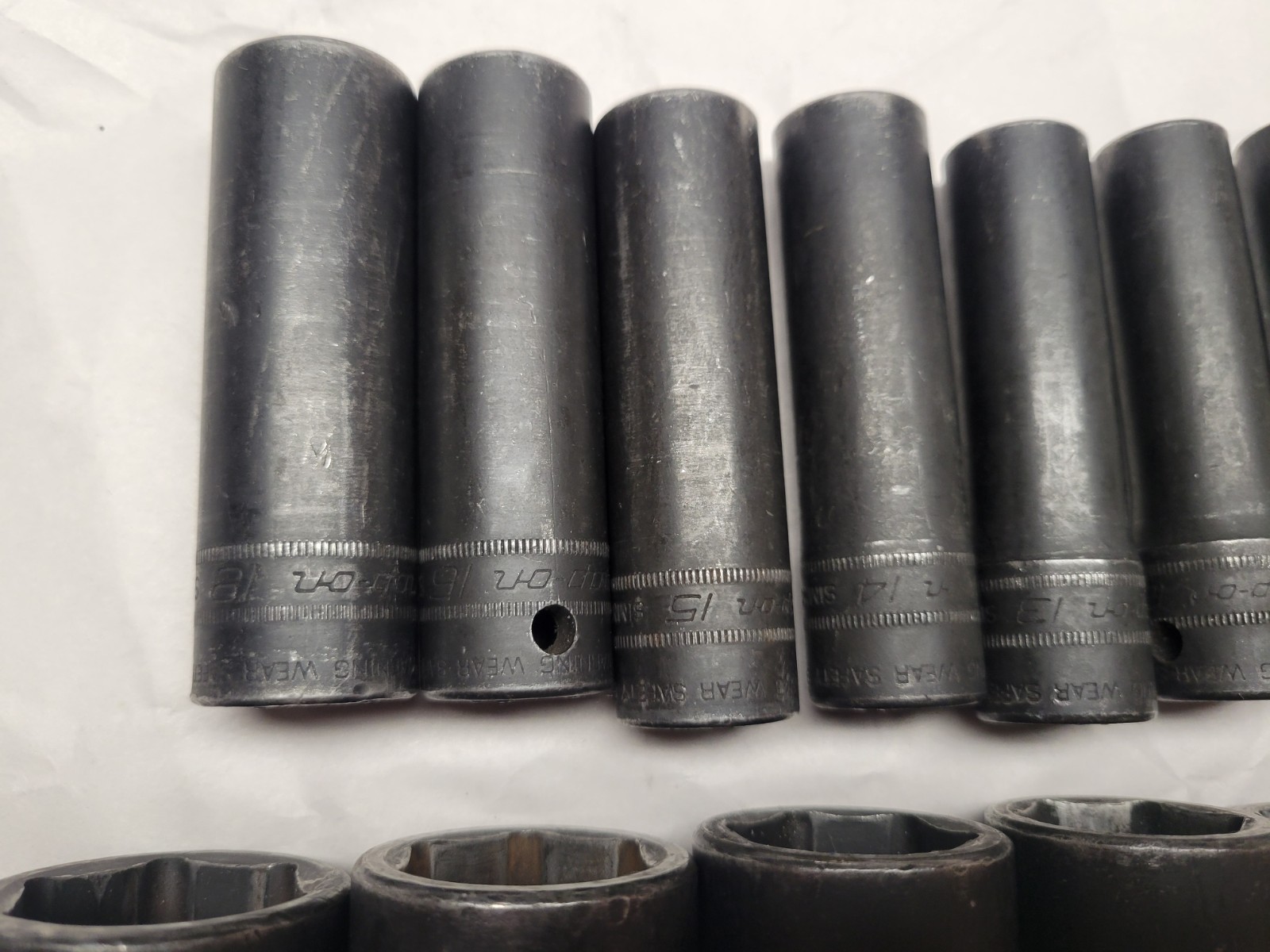 Snap On 20pc 1/2 Drive Impact 6pt Deep Socket Set SIMM METRIC SERIES