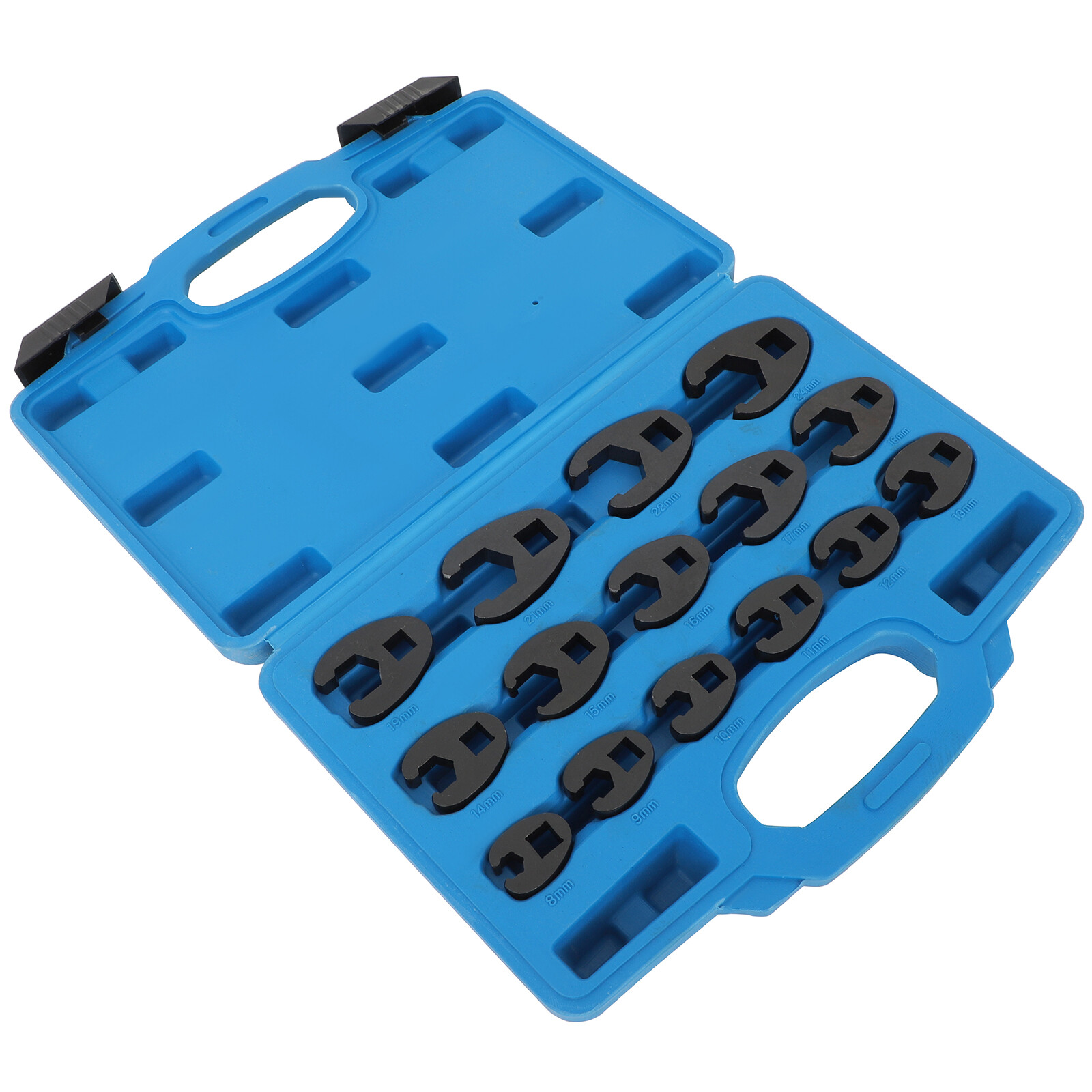 15X Crow foot Flare Nut Wrench Set 3/8 1/2in Drive Ratchet Extension Large Tool