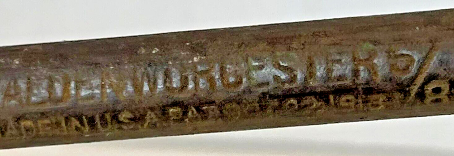 Antique Socket T Wrench Walden Worcester 1020 TeeFlex 5/8 Pat 1918 Model T Era