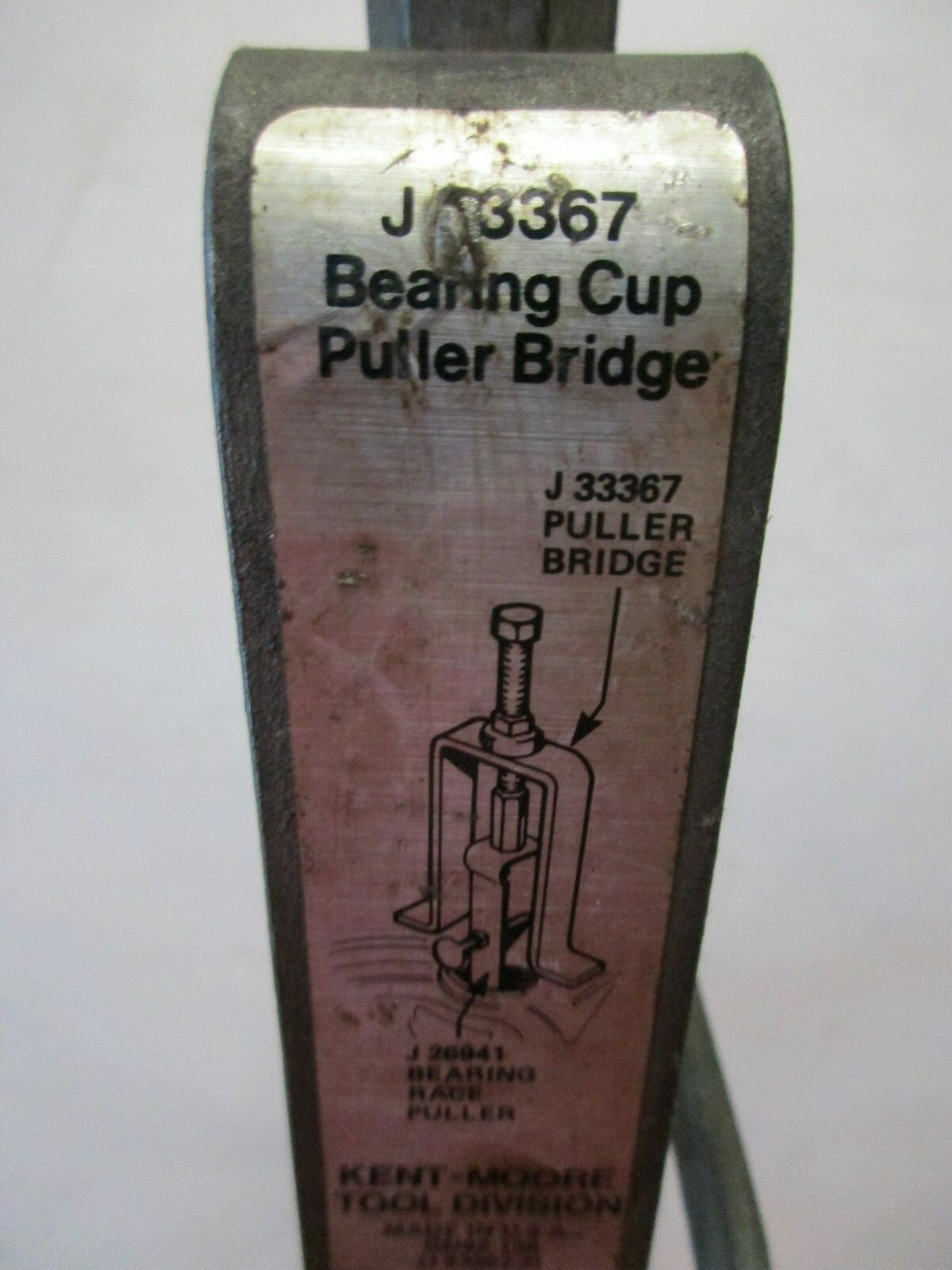 KENT MOORE TOOL J-33367 BEARING CUP PULLER BRIDGE