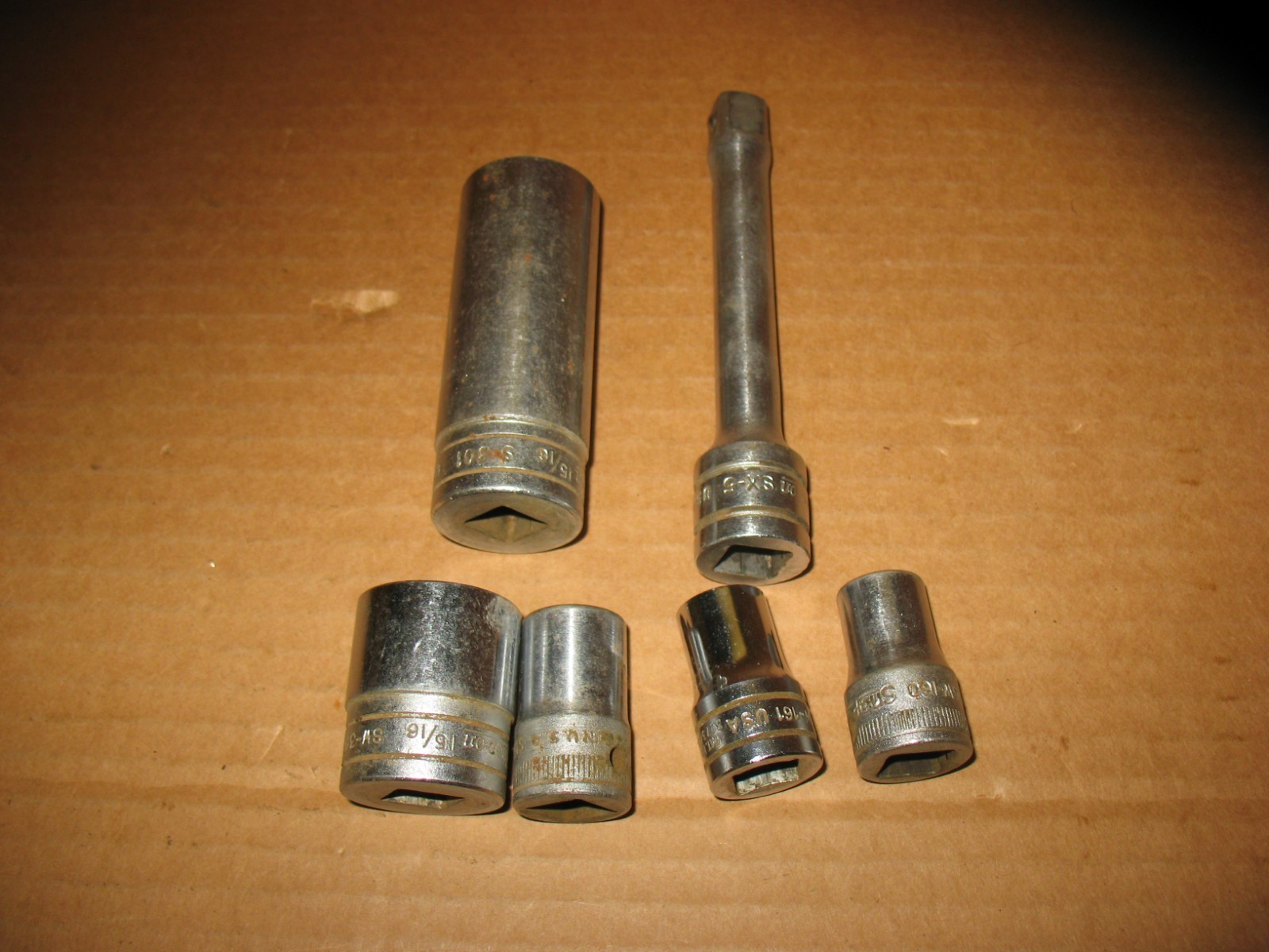 5 Snap On 1/2″ Sockets & 5″ Extension