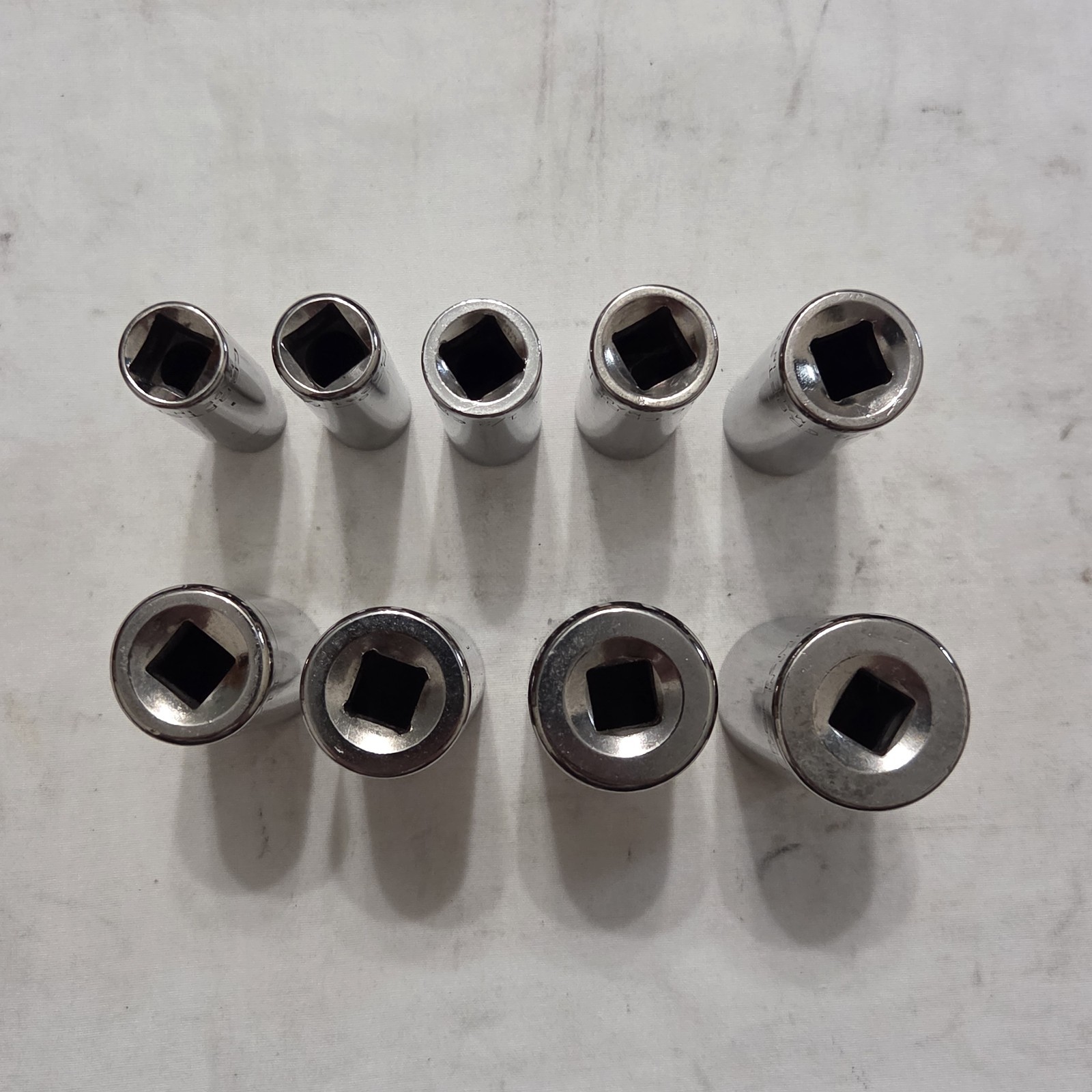 Craftsman -G- SAE 9pc 3/8″ – 7/8″ 6 Pt Deep Socket Set 3/8″ Dr. 934439 – USA