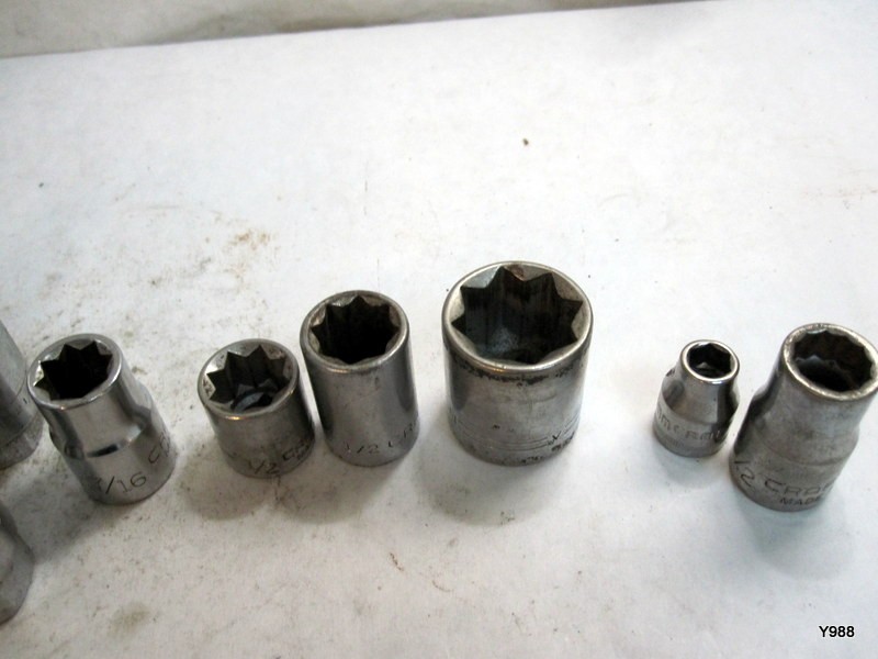 CRAFTSMAN set of 12 sockets mix lot see description