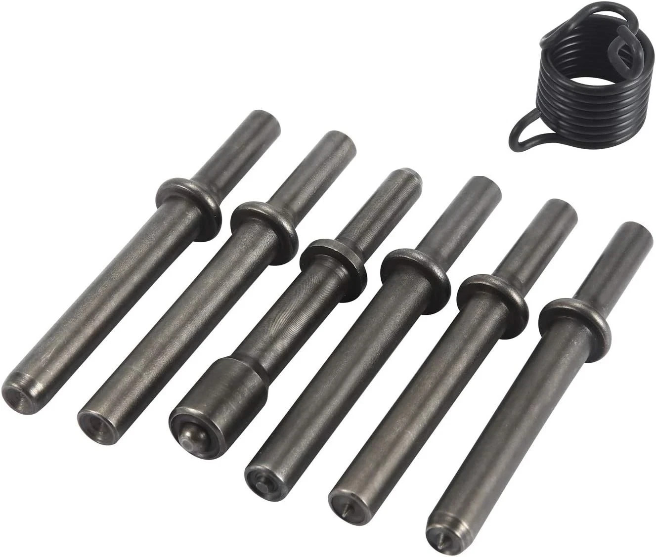 7 Pcs Great Heavy Duty Smoothing Pneumatic Air Rivet Hammer Tools Kit Black