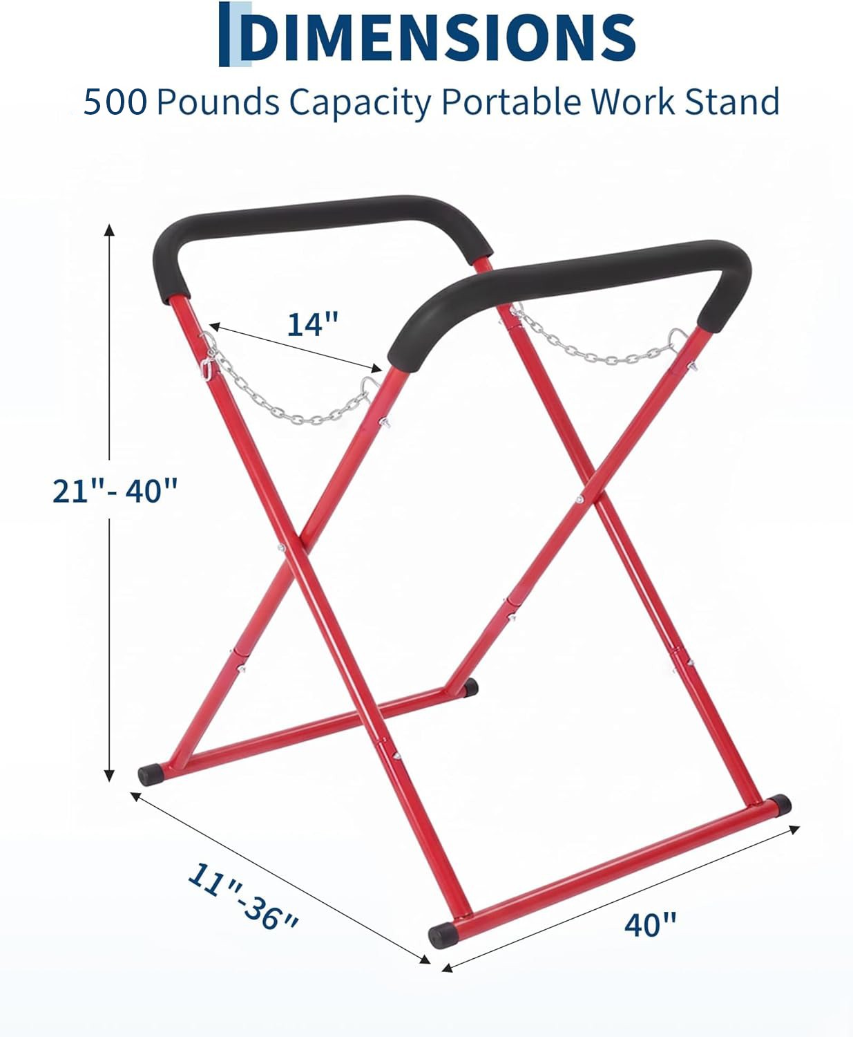 1 Pack Portable Folding Workbench Adjustable Bumper Stand for Auto Body Repair