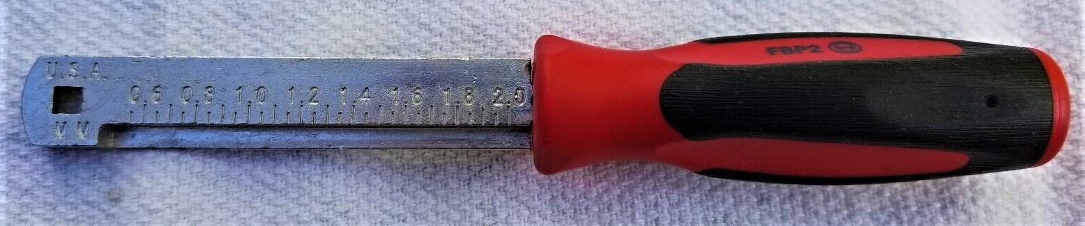 NEW* SNAP ON Pocket SPARK PLUG GAP GAUGE RAMP GAUGE *RED HANDLE* FBP2 NEW!
