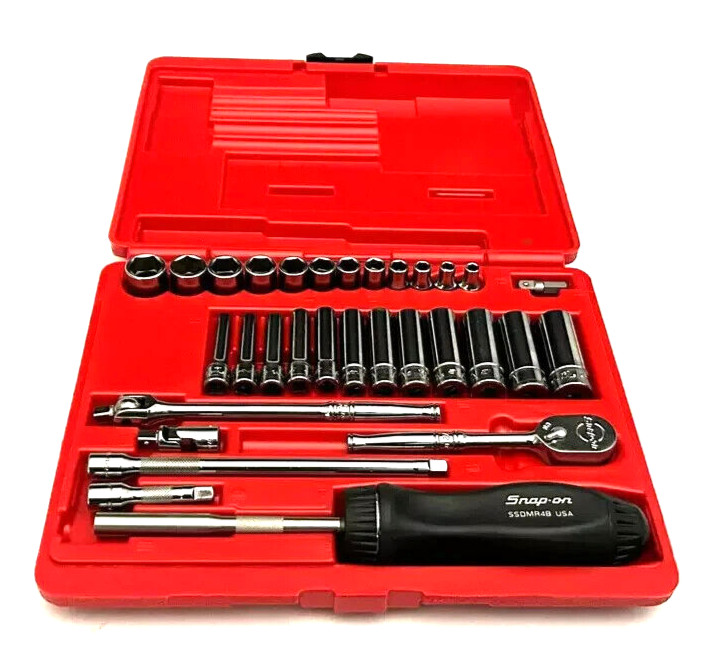 NEW Snap-on™ 1/4″ drive 31-pc 131TMPB 6-point METRIC General Service Set Sealed