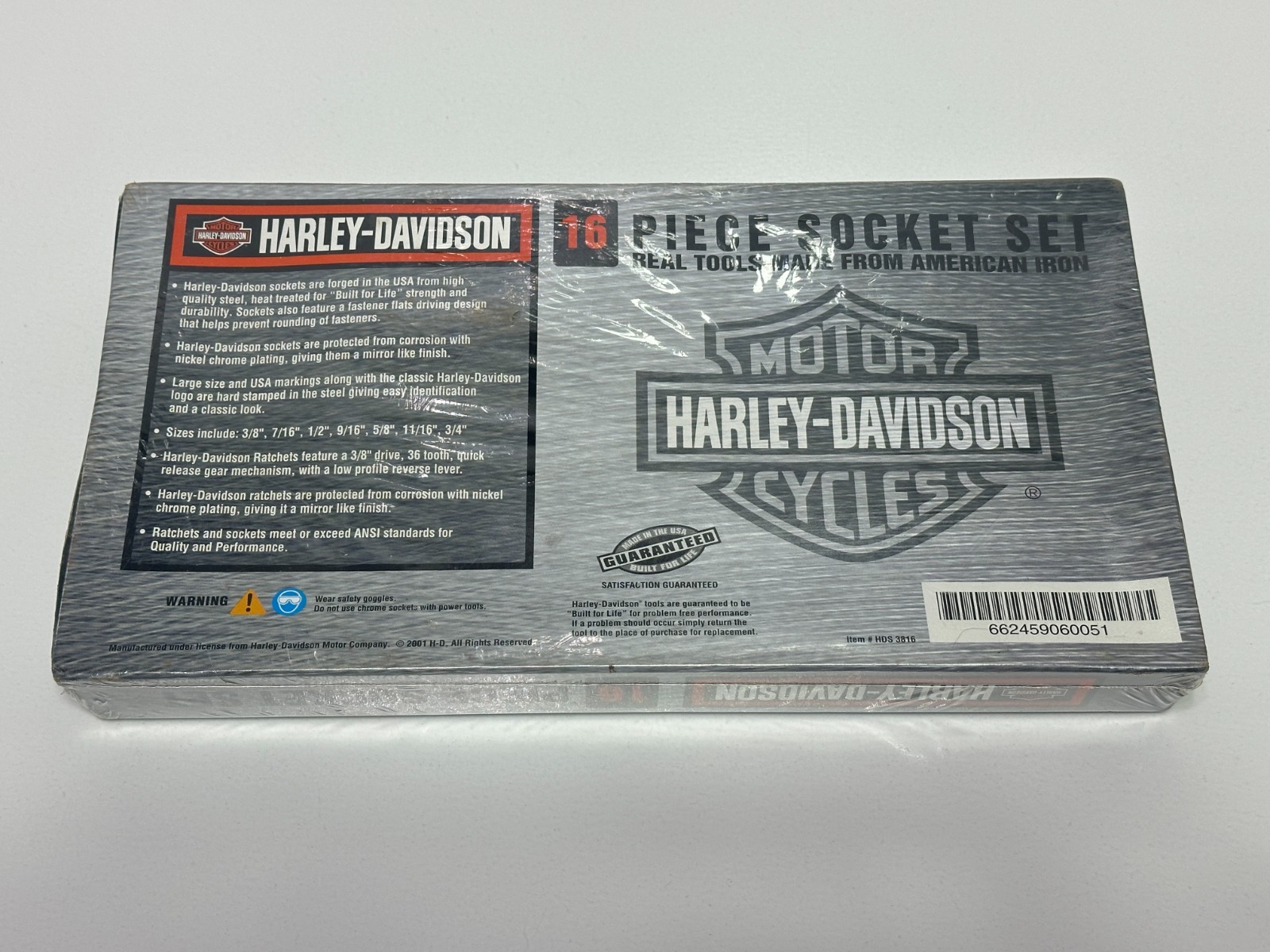 🇺🇸 Harley Davidson HD USA HDS3816 American Iron 16-Piece Socket Ratchet Set