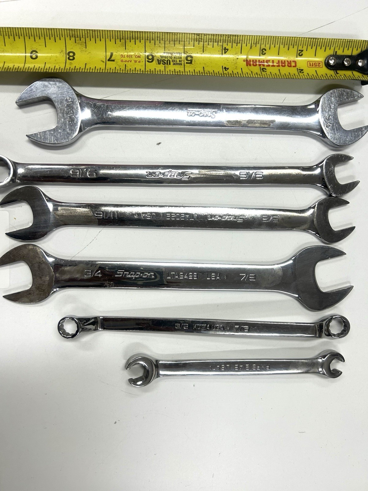 E-0003 Snap-on Fairmount SAE Wrench Lot OEX18B LTAB48 LTA2022 XDHFM810A USA
