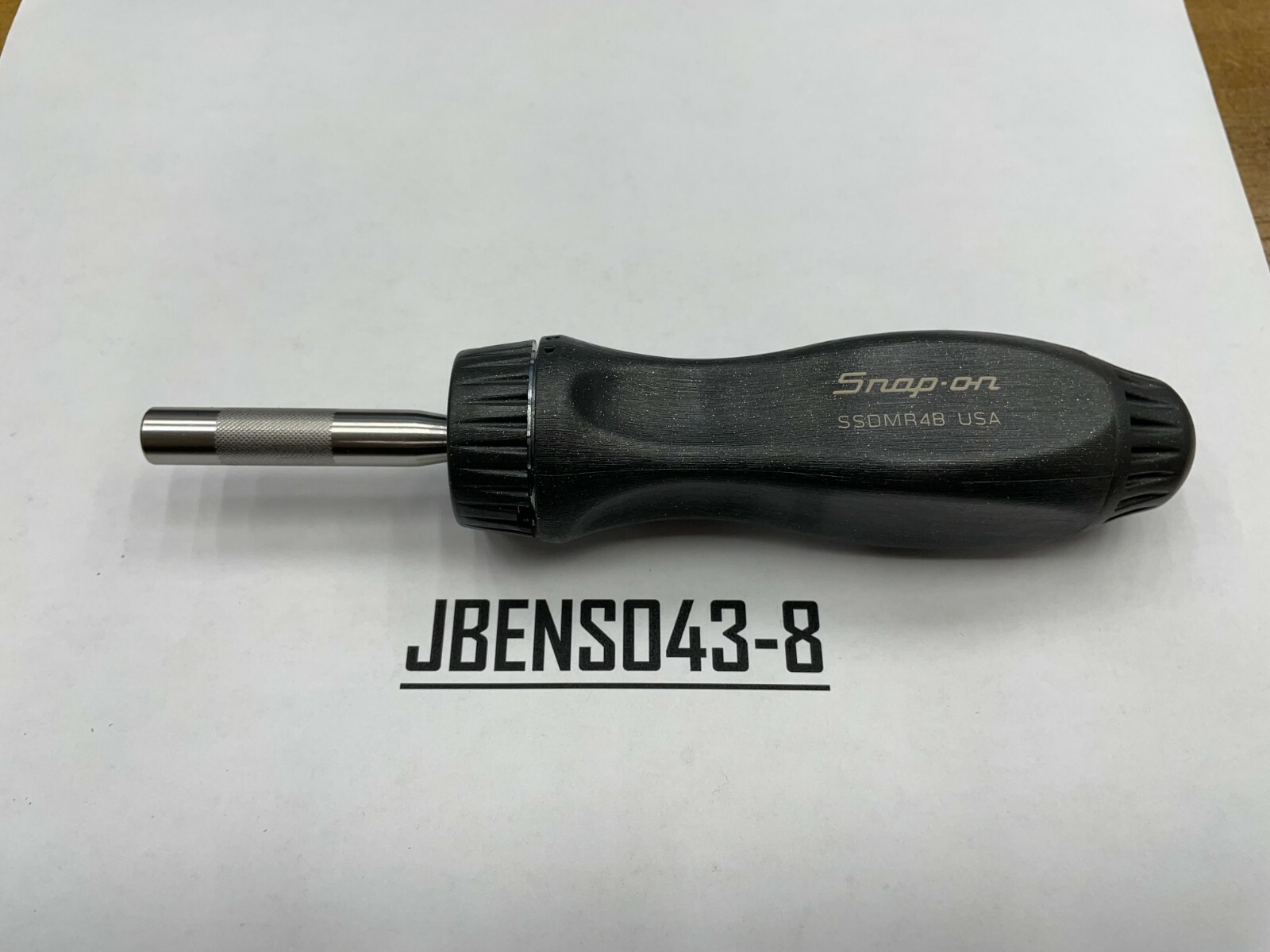 Snap-on Tools NEW DARK TITANIUM Hard Grip Stubby Shaft Ratcheting Screwdriver