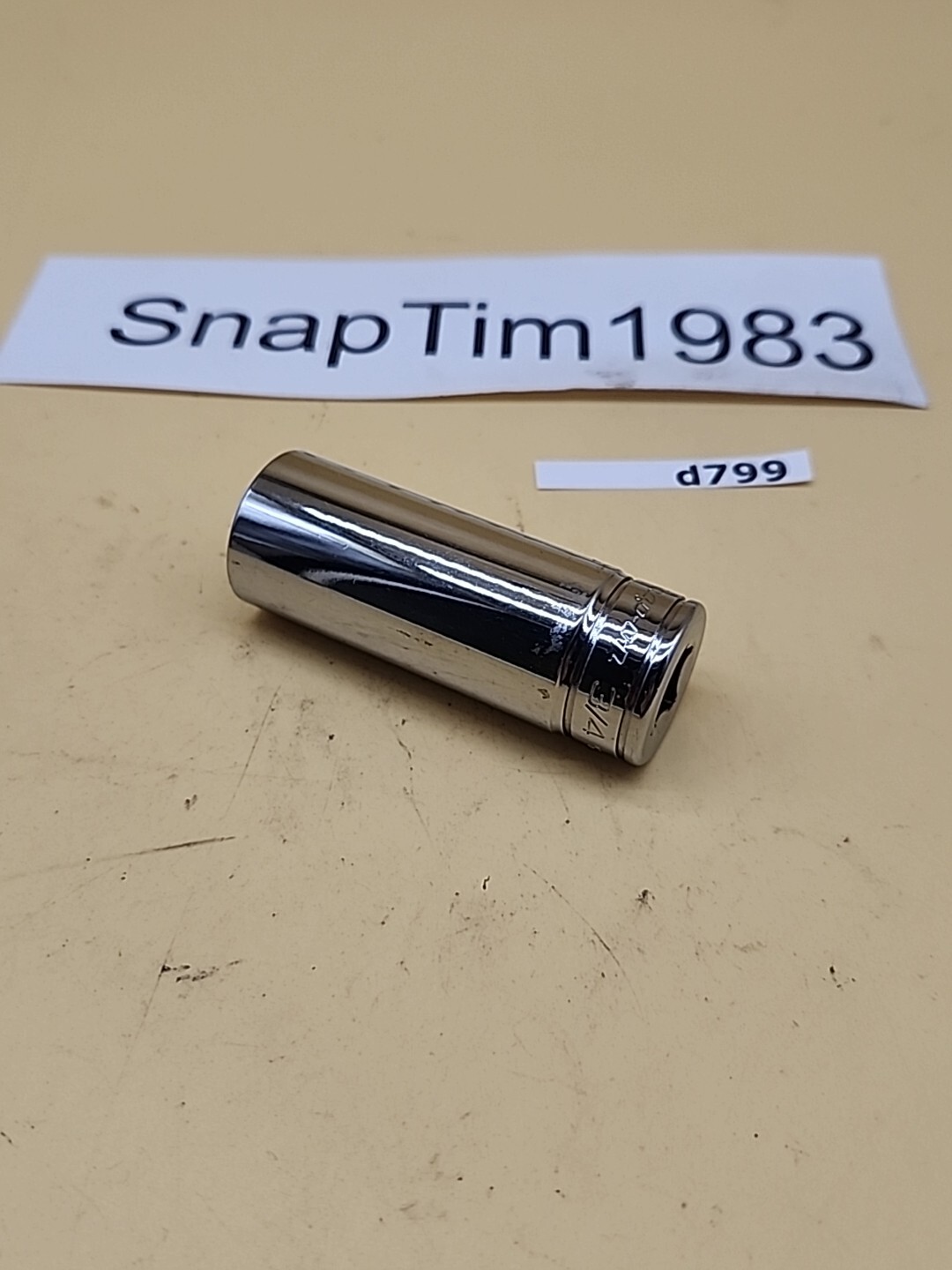 Snap-on Tools SF241 3/4” SAE 3/8” Drive 12 Point Deep Chrome Socket USA