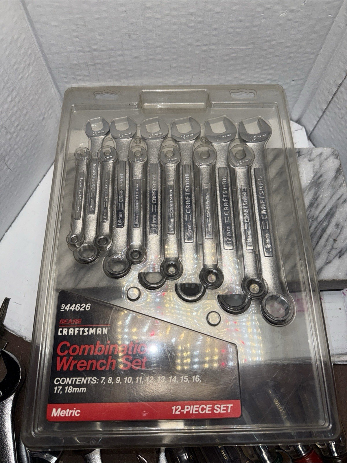 Vintage Craftsman 12-Piece Metric Combination Wrench Set 44626 New Old Stock USA