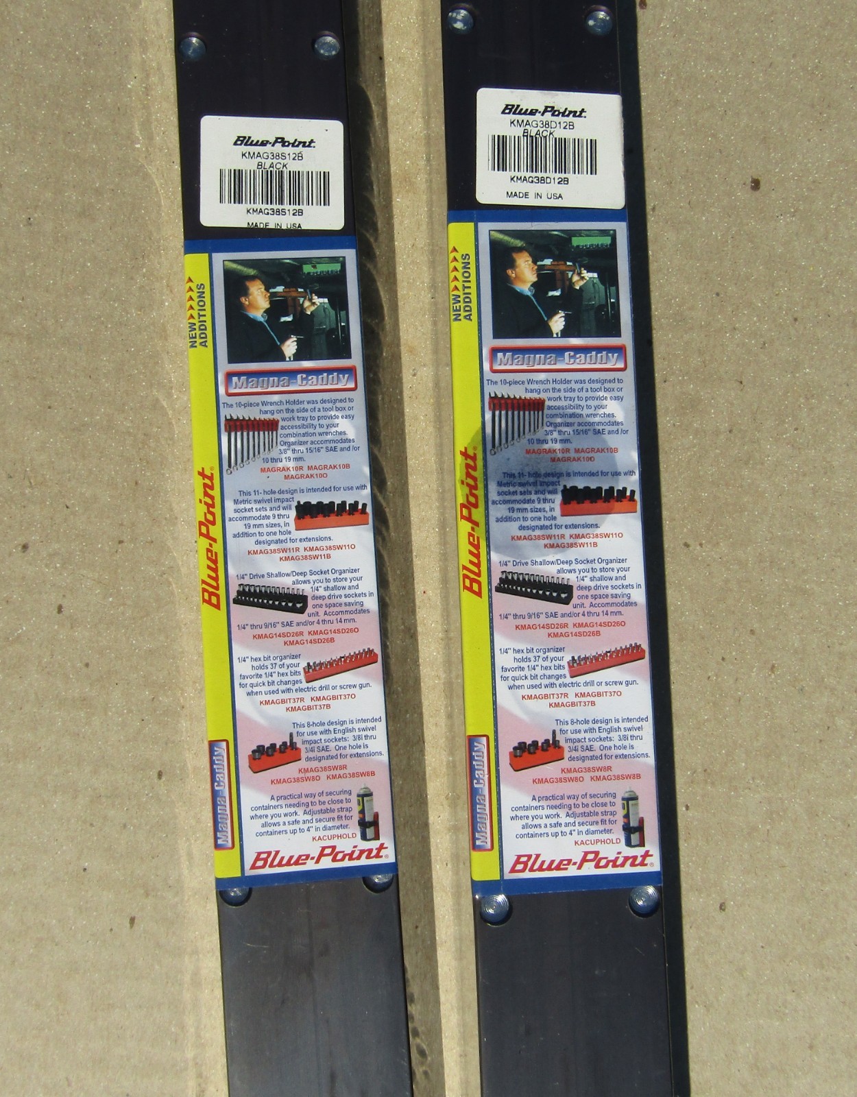Lot of 2 Blue Point Magnetic Socket Holders – 3/8 Deep and shallow up to 1″