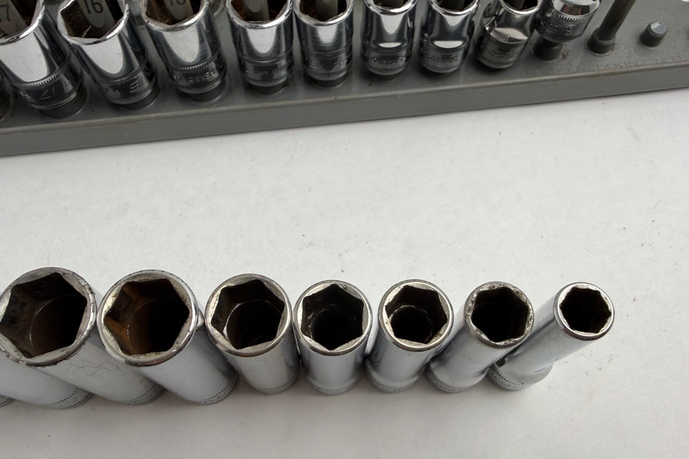 Snap-on 24pc 3/8″ 6-point METRIC 9mm-20mm Shallow & Deep Socket Set