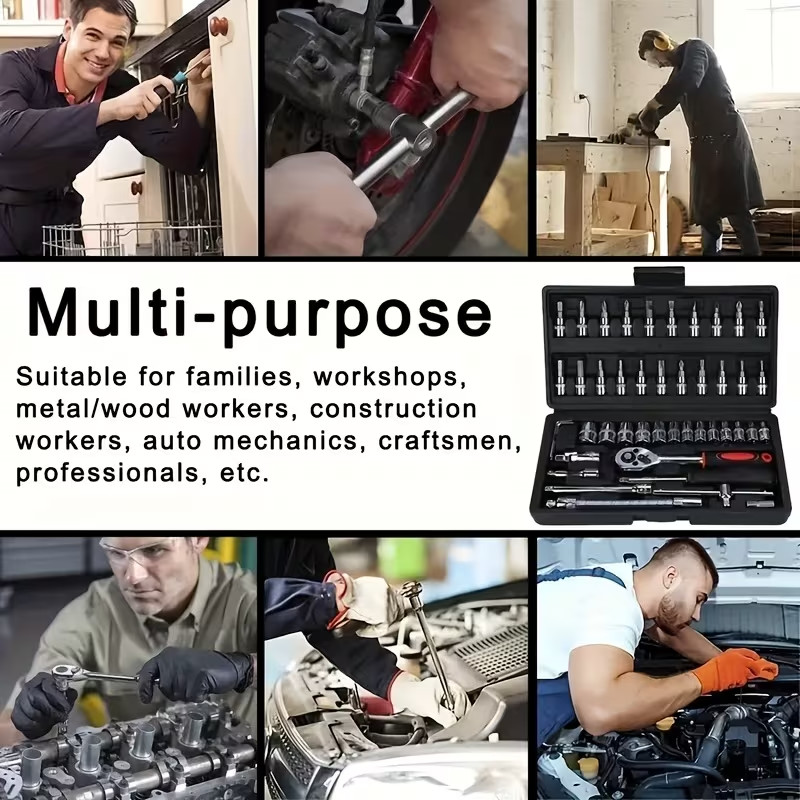 Professional Auto Repair Kit] High-End Professional 44+2 Piece Tool