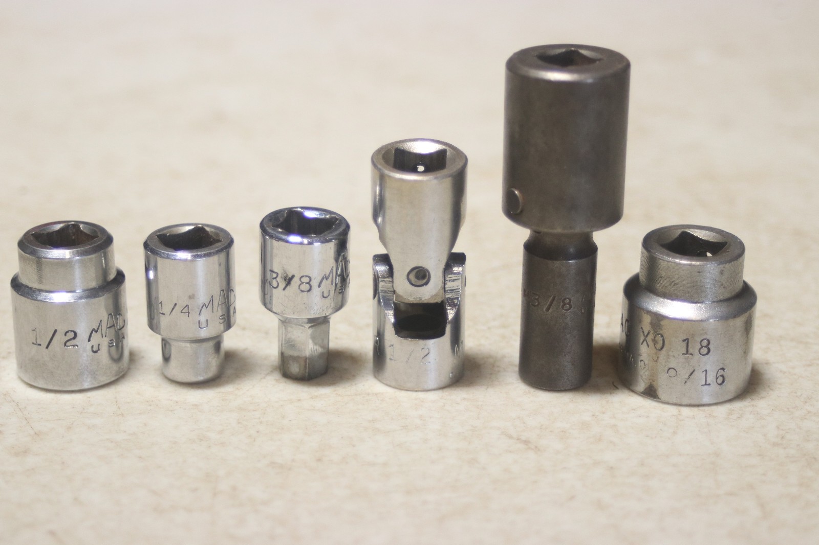 Lot of 50 MAC Tools 3/8 & 1/2 Inch Drive Sockets ALL Different SAE & Metric
