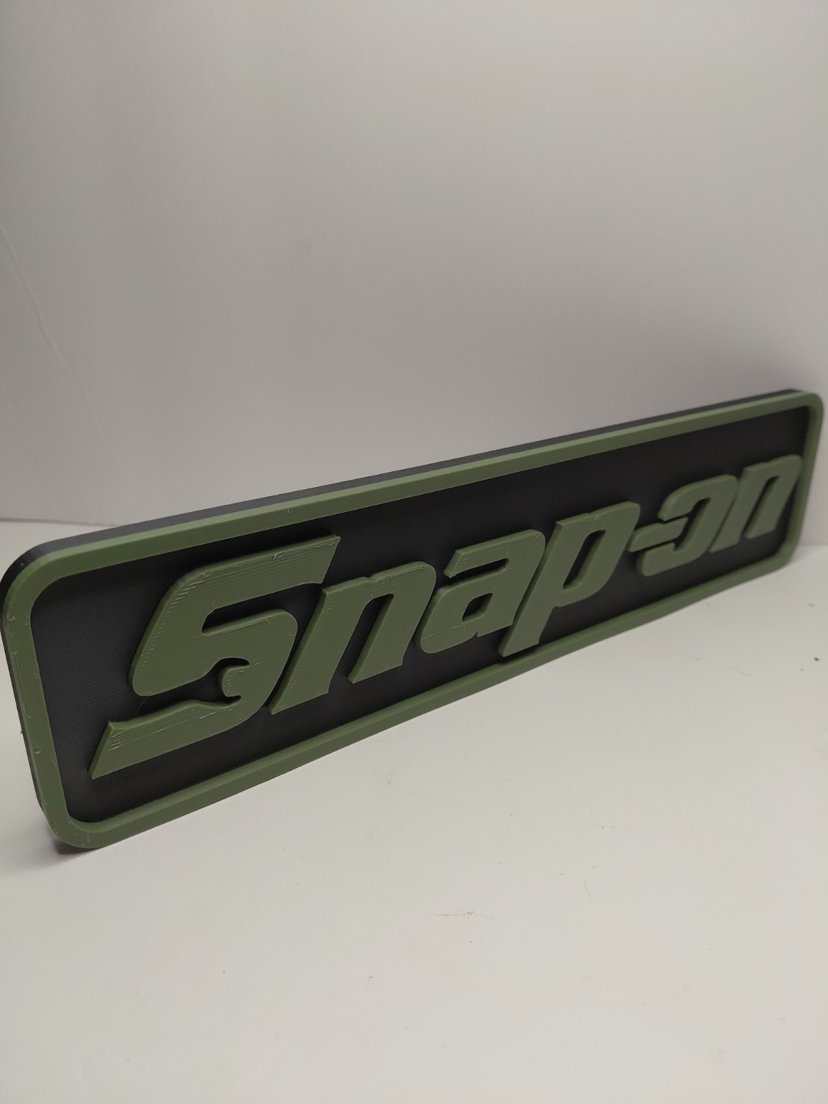 3D Printed Snap-On Tools Wall Art Sign Logo Display Tool Box MAGNET Army Green