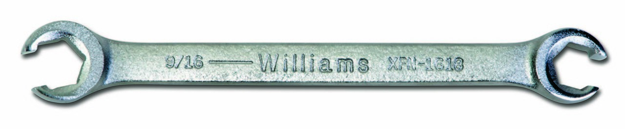 Double Head Flare Nut Wrenches, 6 Point, SAE, Satin Chrome Finish, Williams