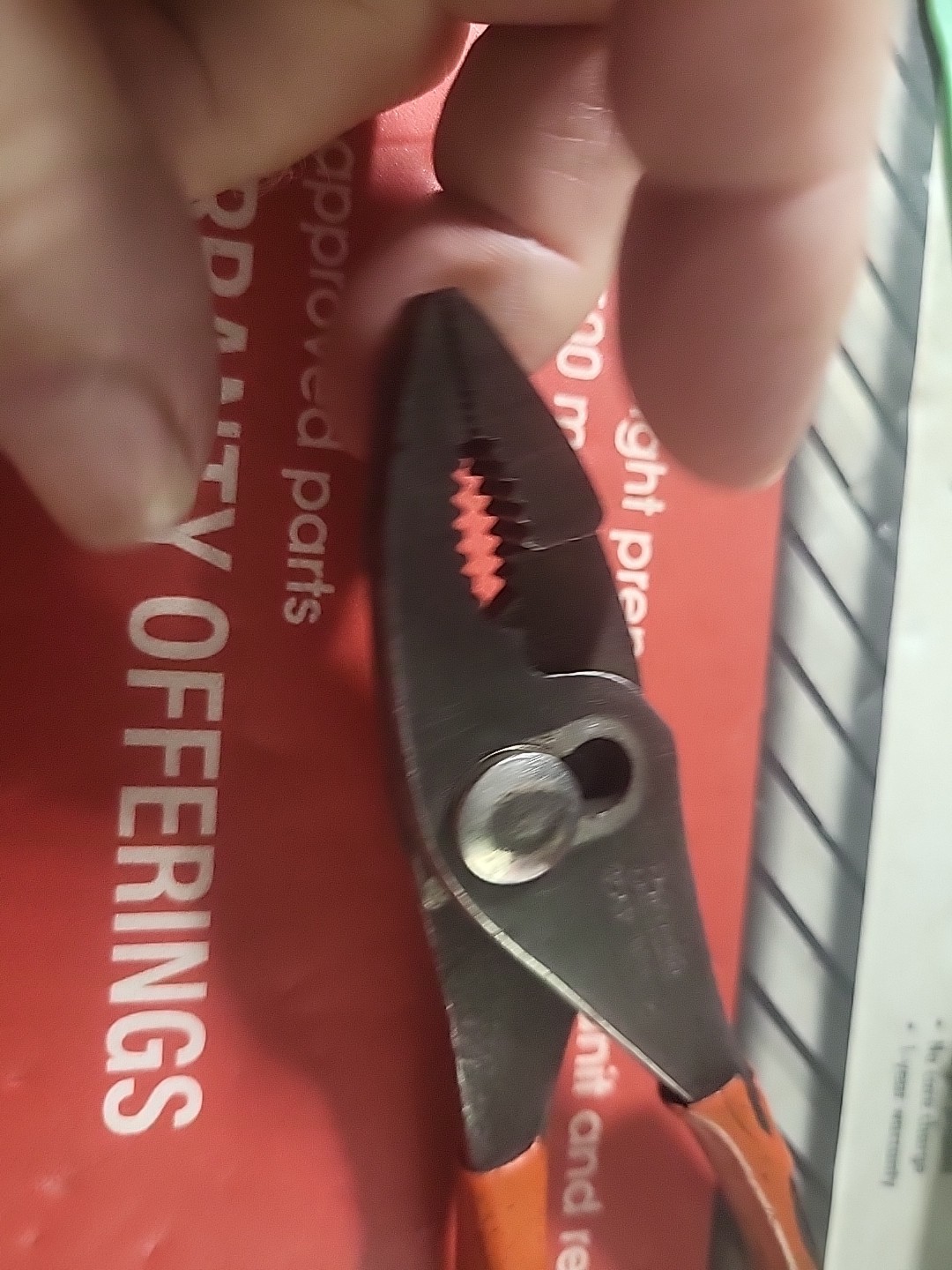 Snap-on Tools 46CP 6-1/2” Long Slip Joint Pliers USA Red Grip