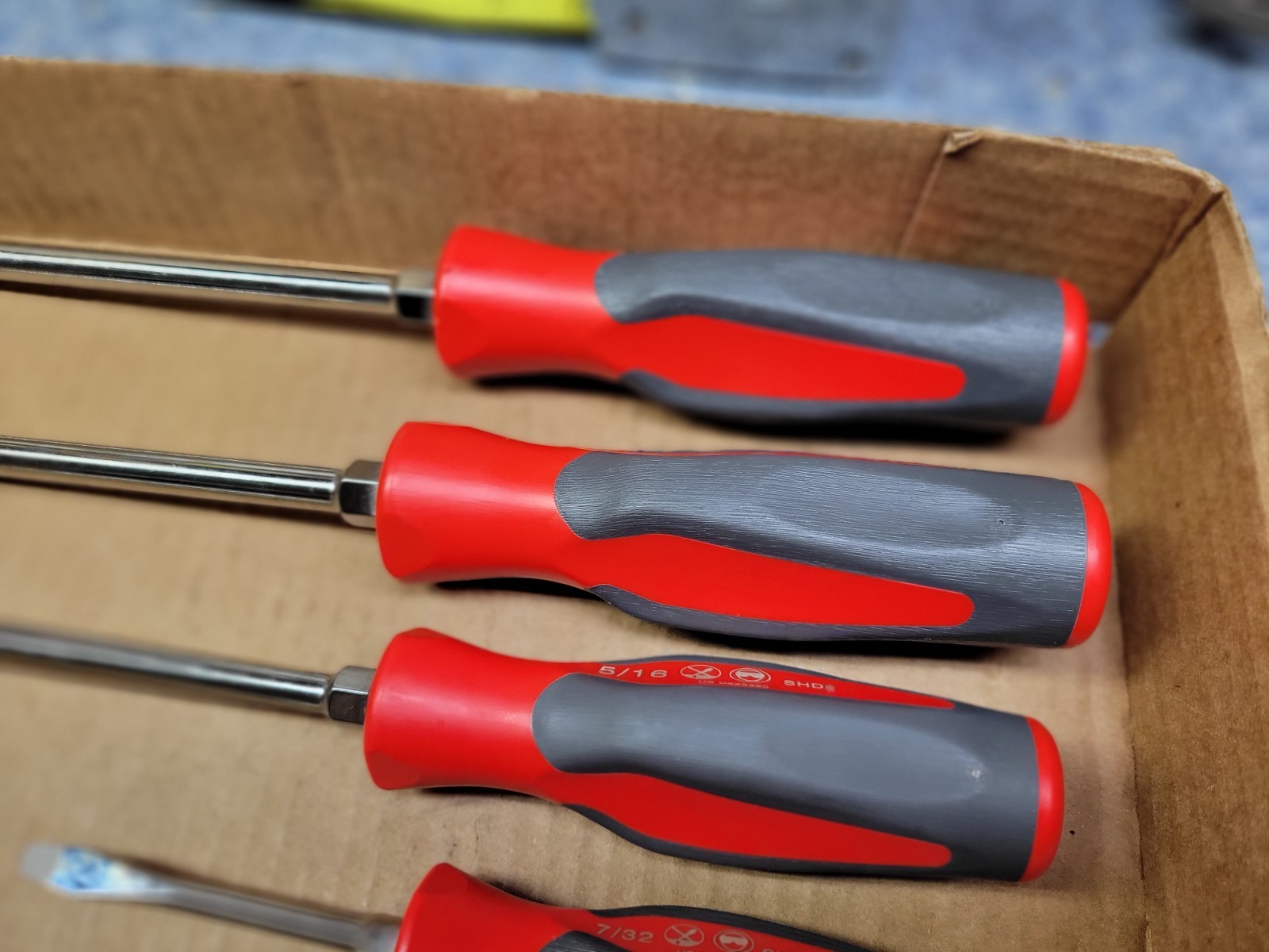 Snap-On USA 6-Piece Red / Gray Hard Handle Screwdriver Set /Lot