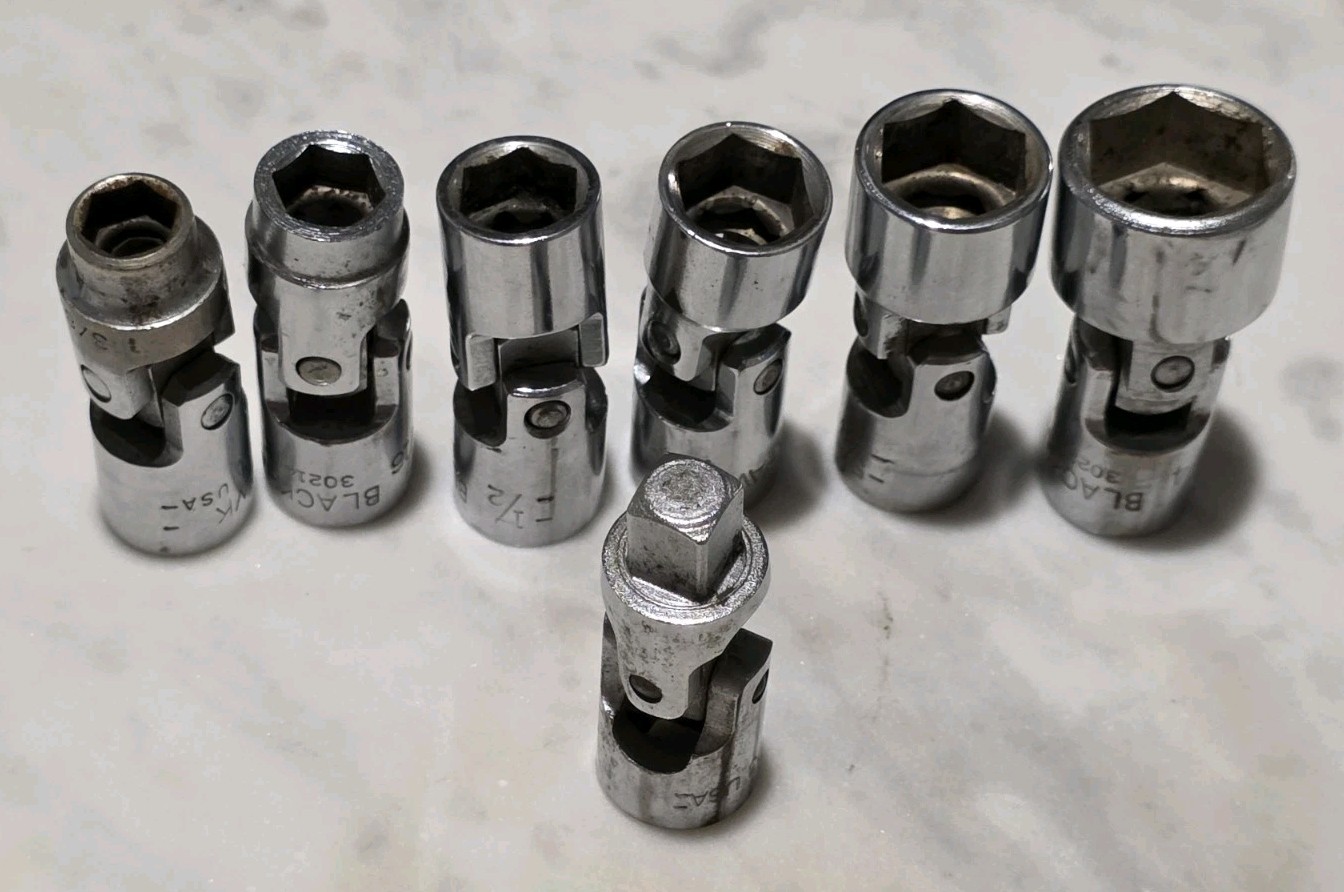 Blackhawk by Proto 3/8 Drive 7 Universal Joint Socket 3/8 7/16 1/2 9/16 5/8 3/4