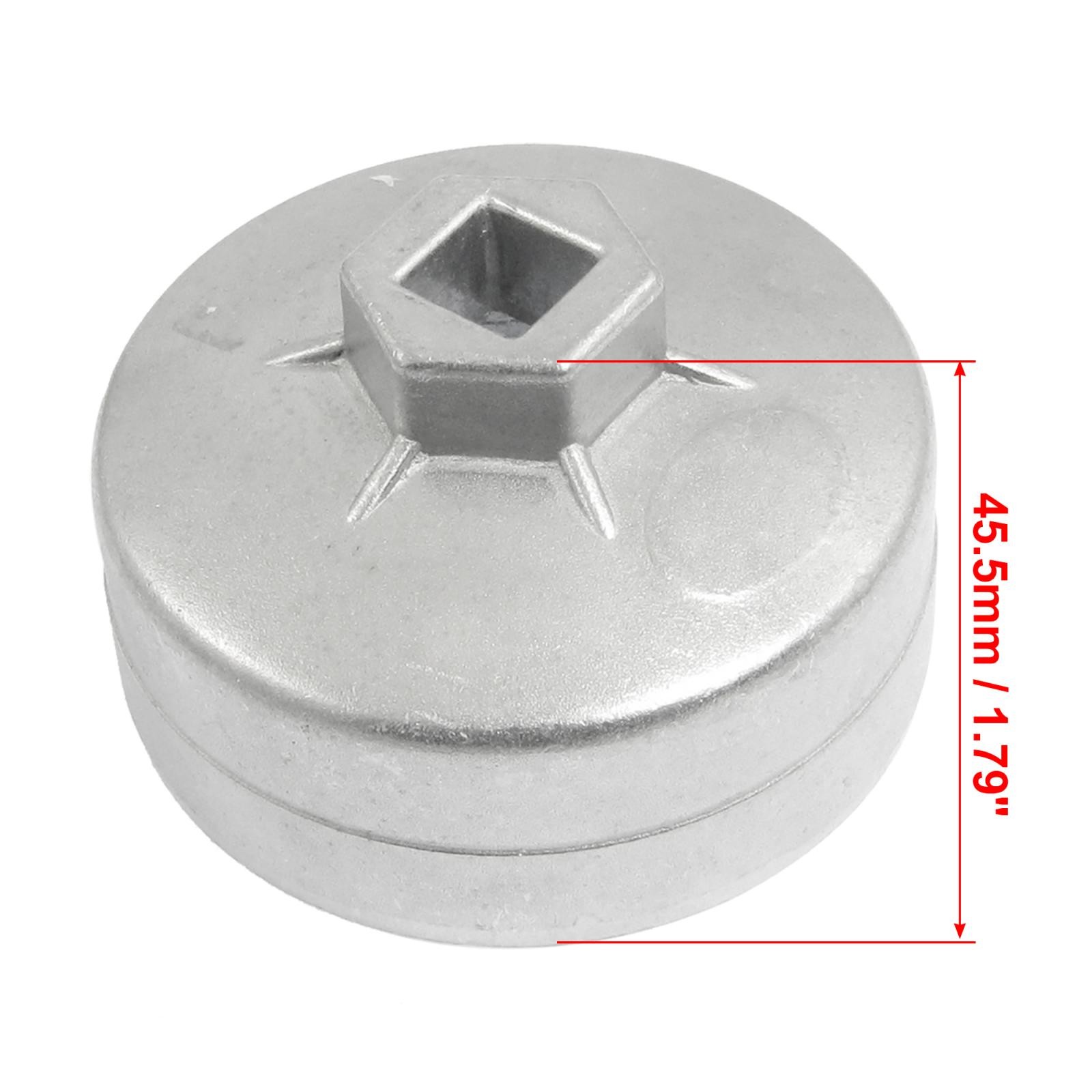 1/2″ Square Drive 15 Flutes Cap Style Oil Filter Wrench 73mm Inner Diameter