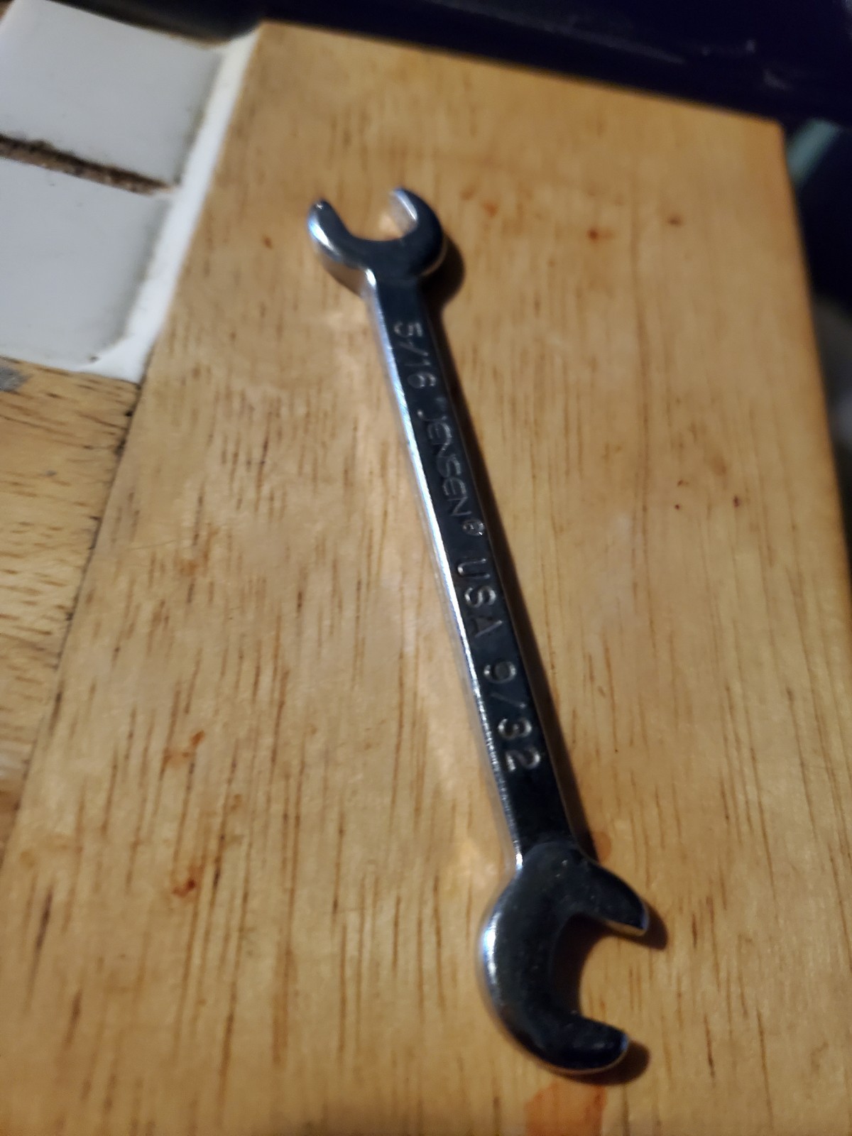 Jensen Vintage 9/32 and 5/16 Open End Combination Wrench