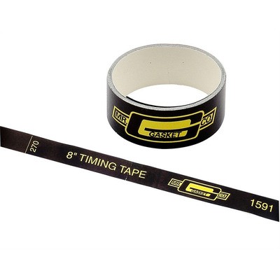 Mr. Gasket 1591, One Ignition Timing Tape 8 in OD Balancers for Chevy V8 Black