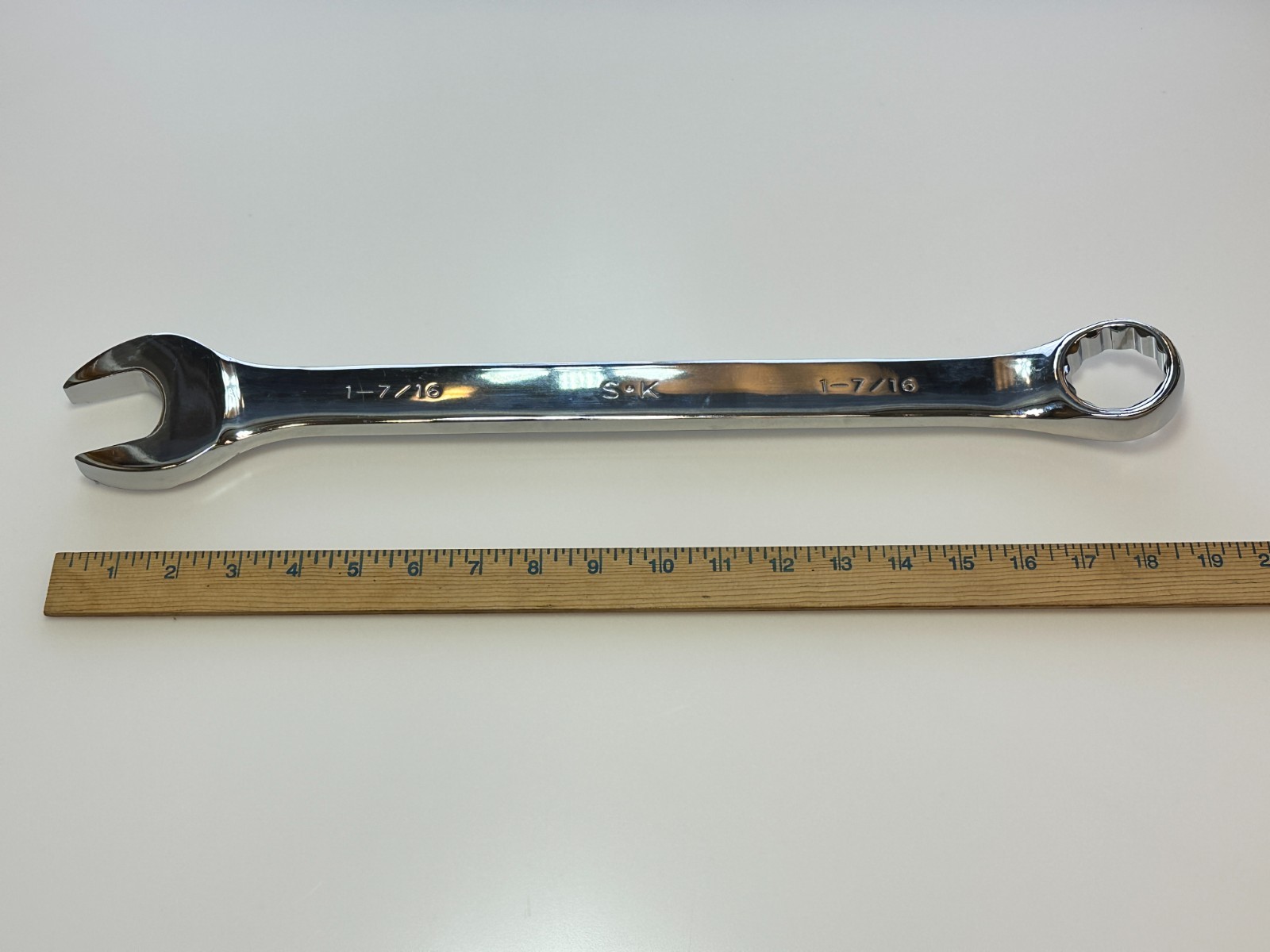 NEW SK Tools USA 88246 SAE 1-7/16″ Full Polish Combination Wrench, 12 Point, NOS
