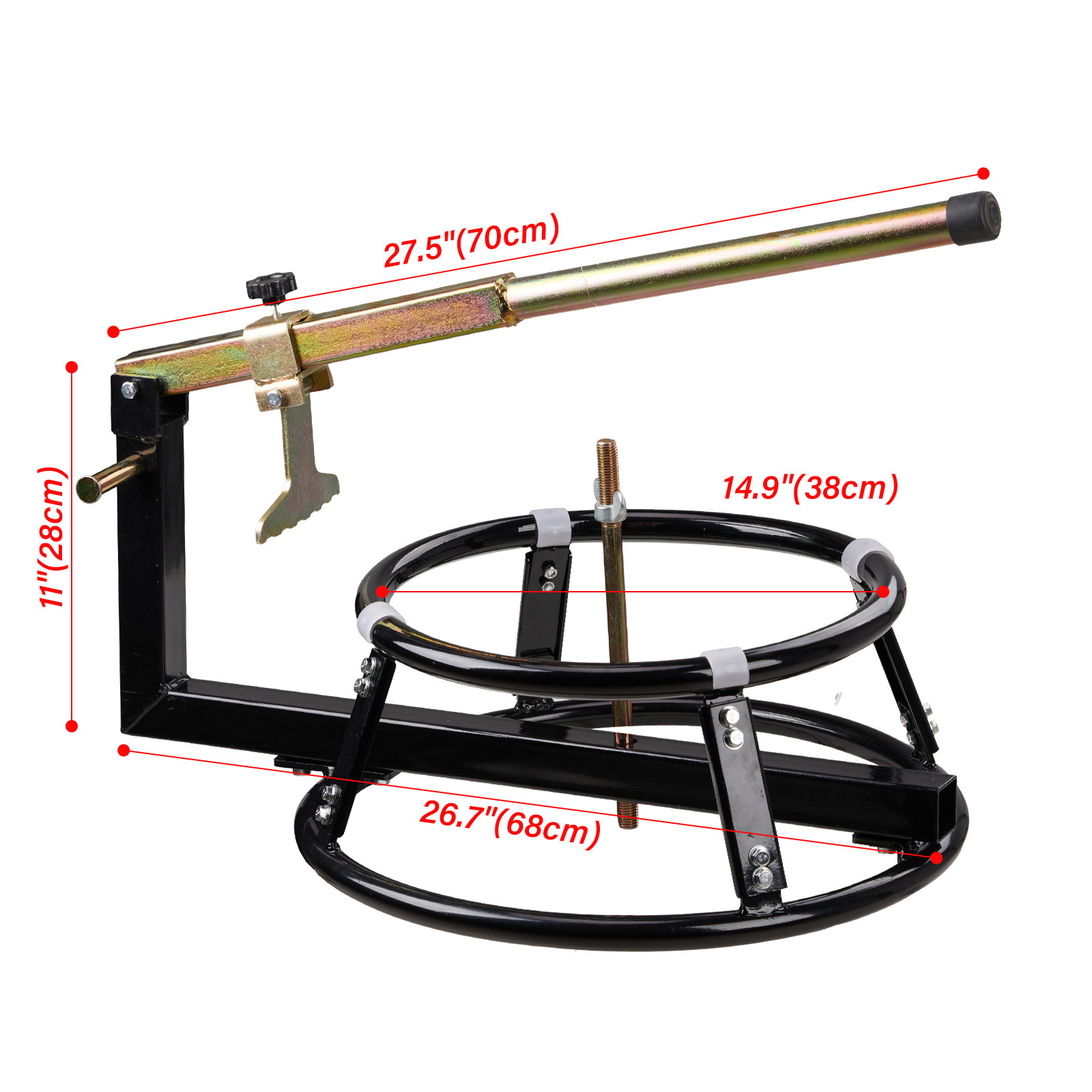 Portable Motorcycle Tire Changing Stand with Bead Breaker for 16in to 21in Tires