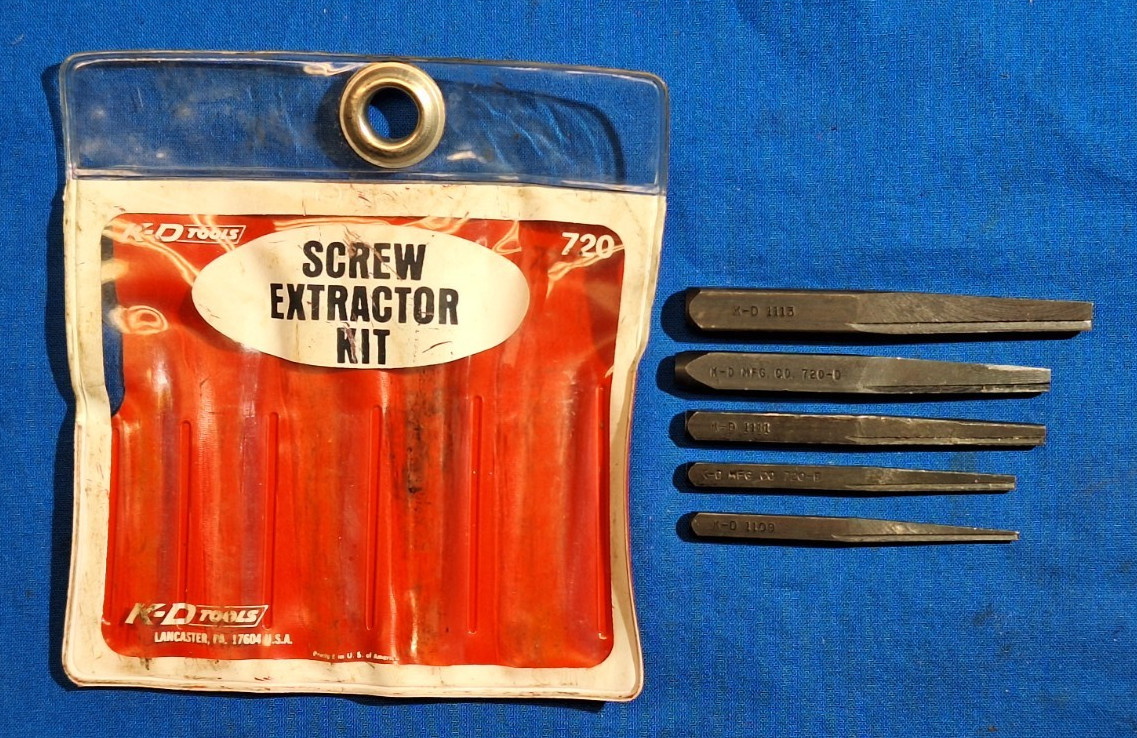 KD Tools 720 5 piece broken screw extractor set Complete USA Made