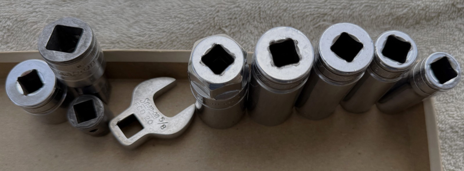 LOT OF 15 SNAP-ON SOCKETS – AS PICTURED