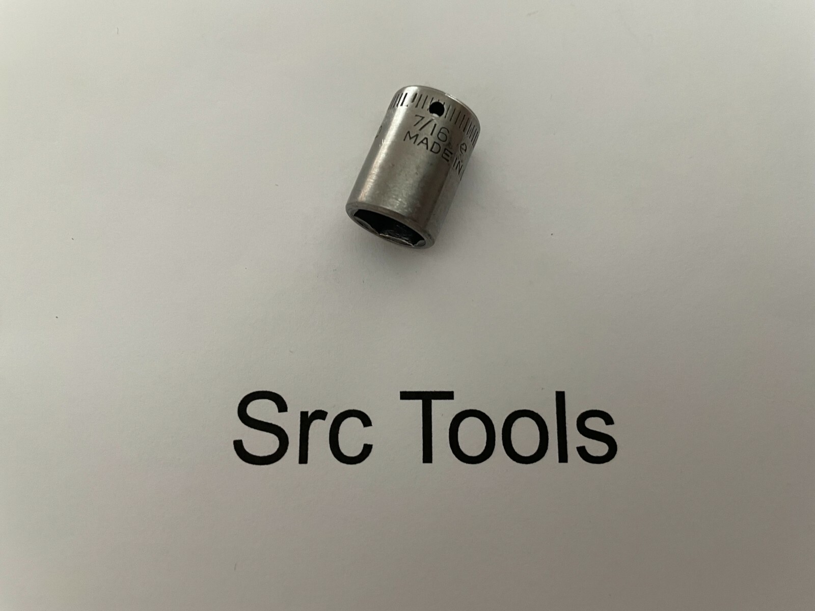 *RARE 1940* Snap-On Tools USA 9/32″ Driv 7/16″ SAE 6pt Midget Chrome Socket M-14