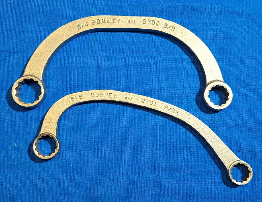Bonney 2700 & 2701 SAE starter wrenches 3/4″ – 5/8″ & 9/16″ – 5-8″ Matte finish