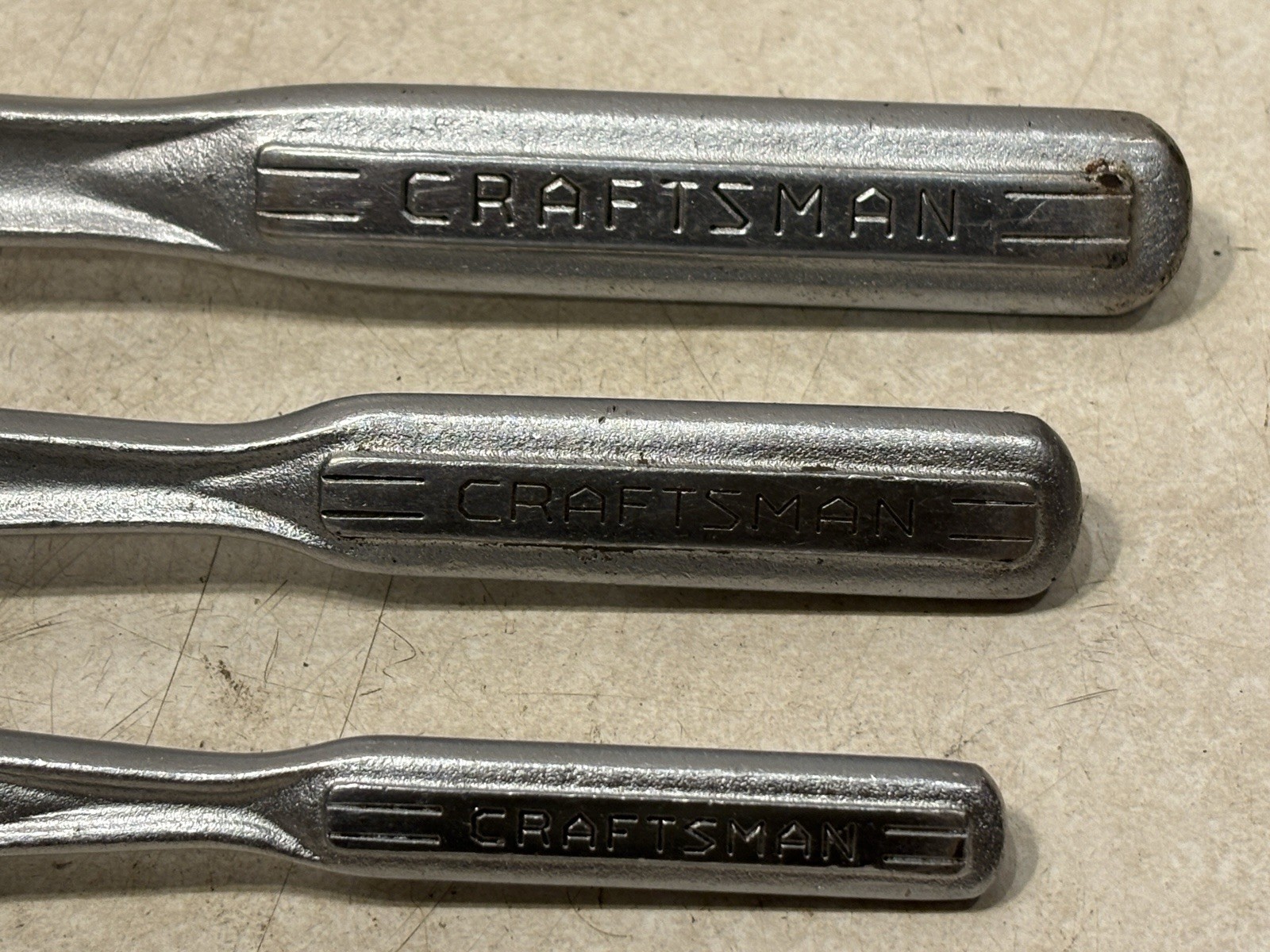 Vintage Craftsman 1/4” 3/8″ 1/2″ Ratchets =V= Flying V Made In USA