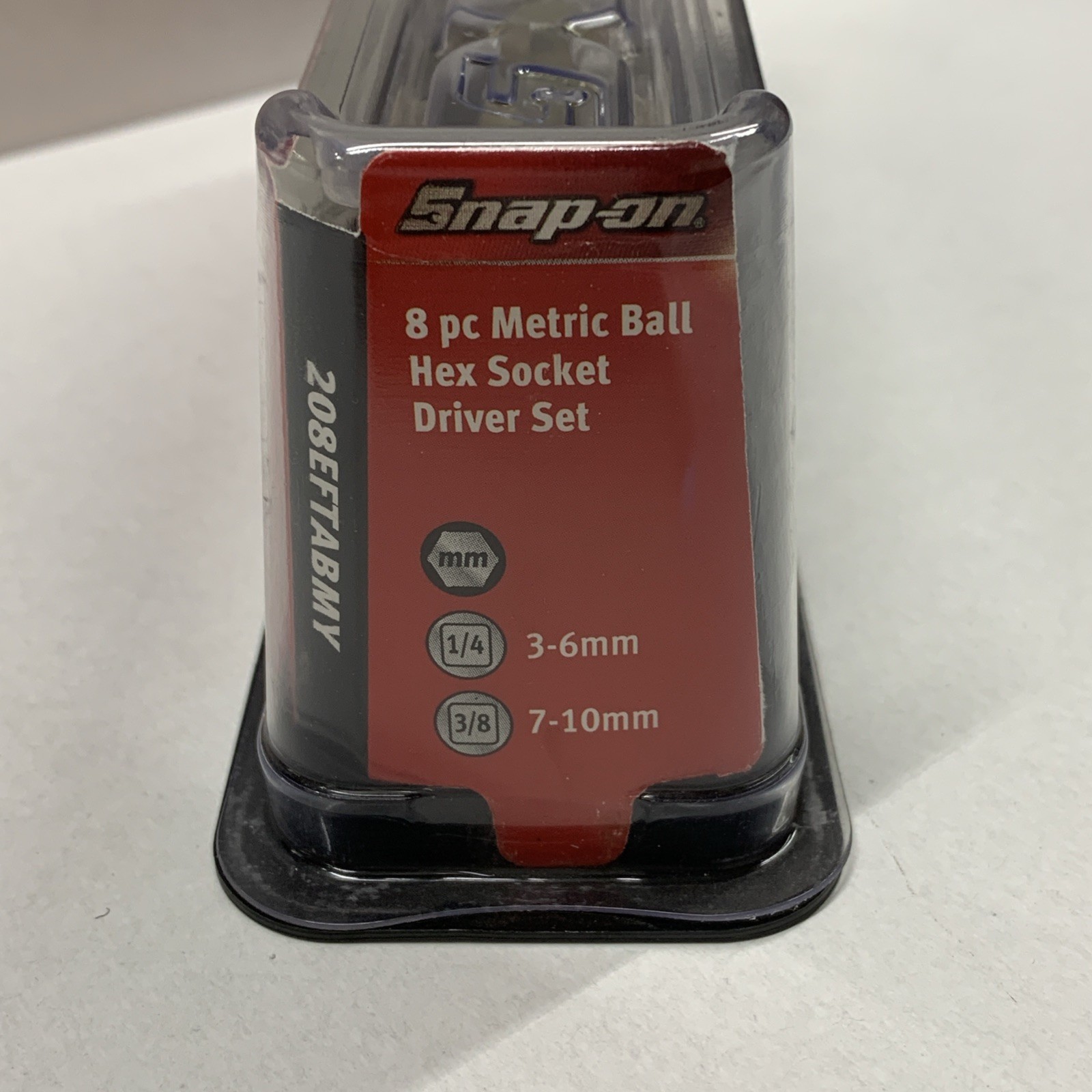 Snap On 208EFTABMY 8Pc Combo Drive Metric Ball Hex Bit Socket Set (3-10 mm) NEW