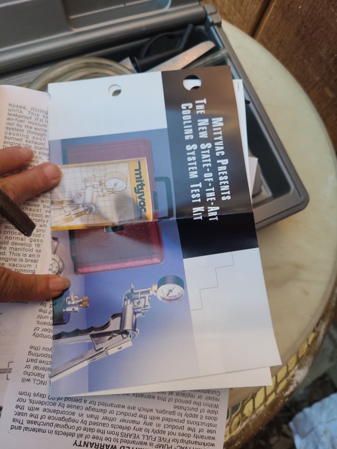 Vintage Silverline Mityvac Tool In Case Mechanic Tool Auto Test Kit With Book