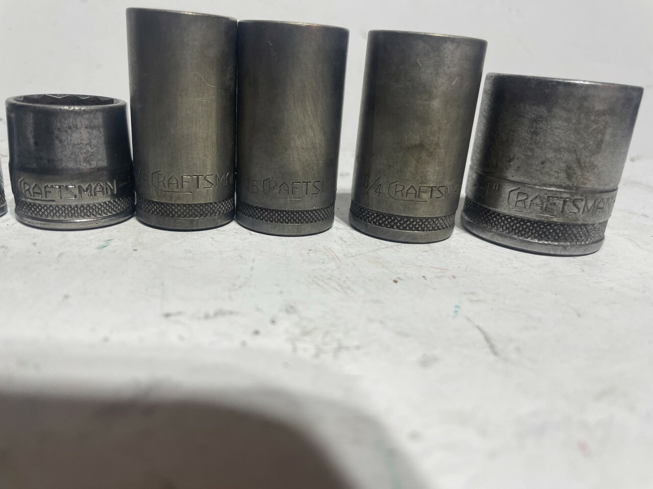 Vintage CRAFTSMAN 1/4″ 1/2″ 3/8″ Drive Sockets – 6 Pt 12 Pt – BE and Circle H