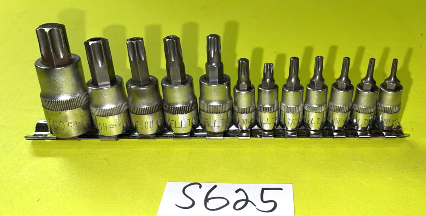 CORNWELL TOOLS 12 PIECE MULTI DRIVE TORX BIT SOCKET DRIVER SET TAMPER RESISTANT
